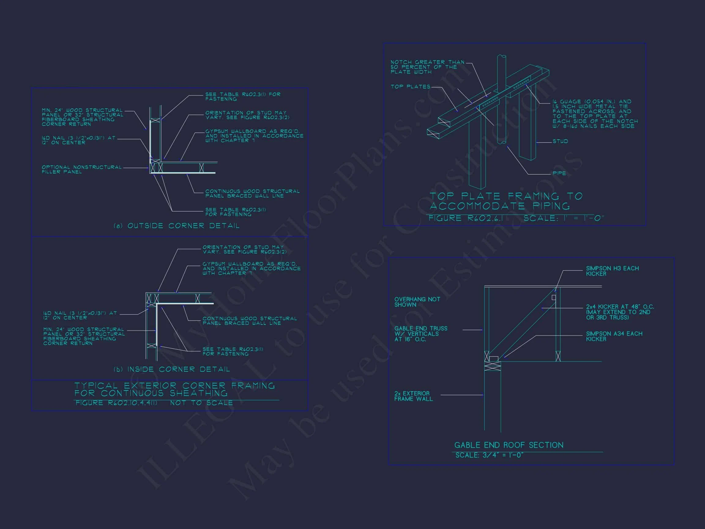20-1960 HOUSE PLAN -American Cottage Home Plan - 1-Bed, 1-Bath, 403 SF 7 Charming Cottage-Style Floor Plan with CAD Blueprints