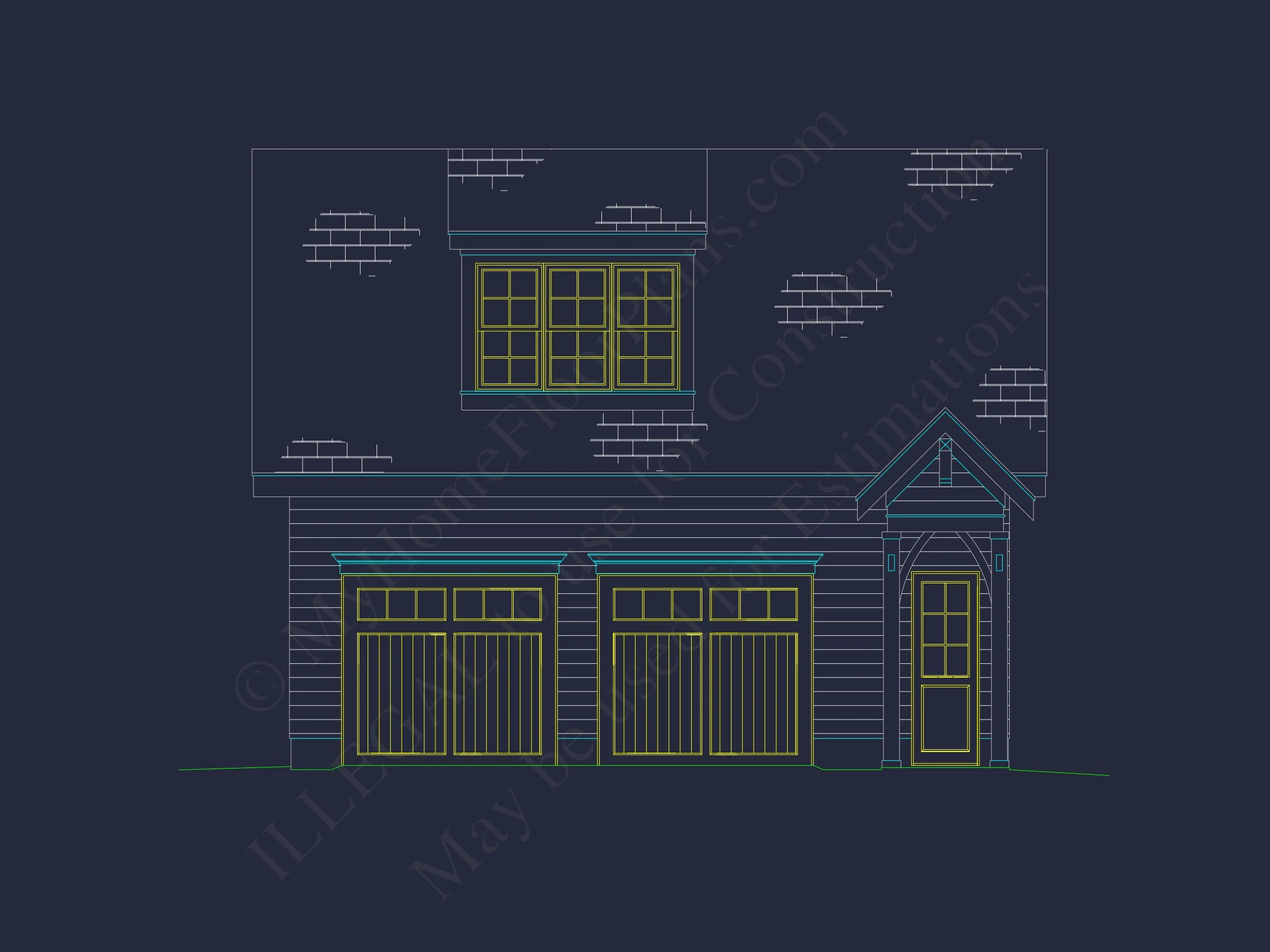 20-1224 GARAGE PLAN - 1-Bedroom Garage House Plan with Floor Plan and CAD Designs 2 1-Bedroom Garage house Plan with Floor Plan and CAD Designs