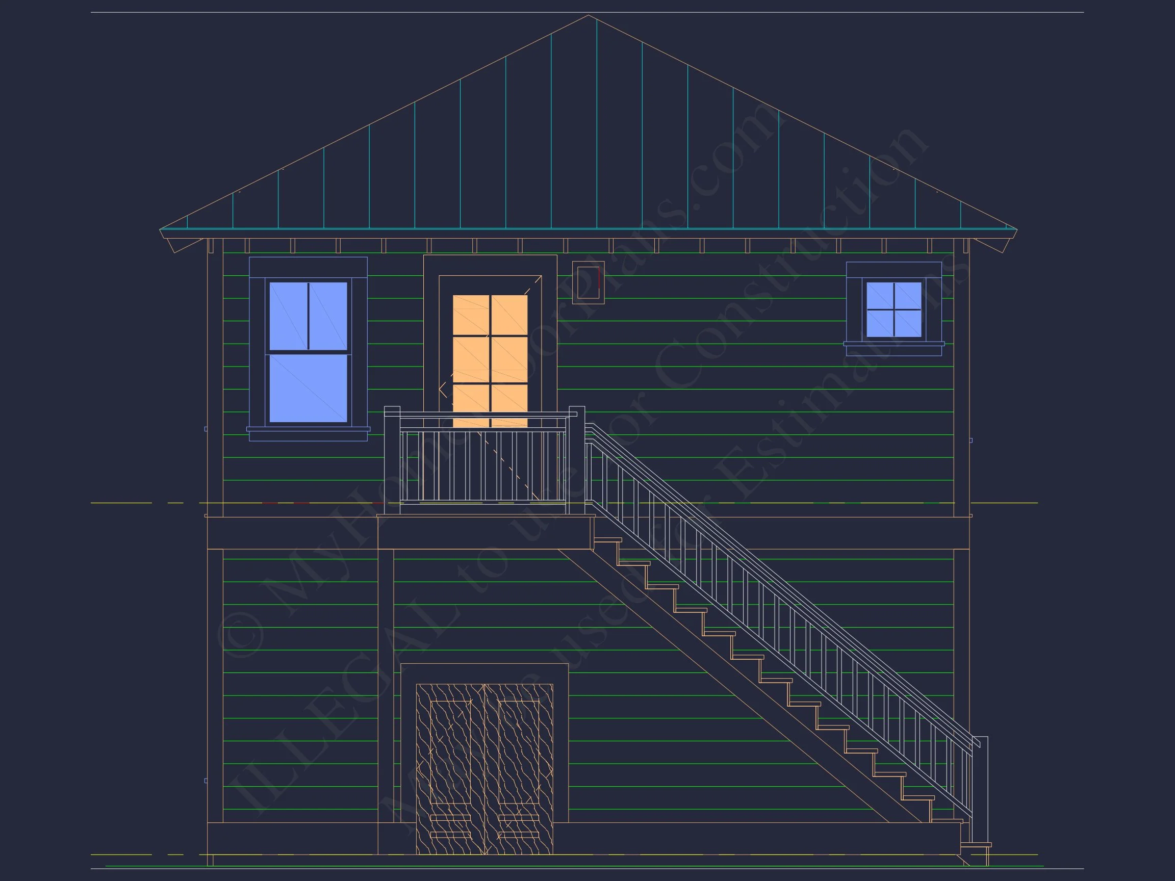 20-1125 GARAGE PLAN -Coastal Home Plan - 1-Bed, 1-Bath, 429 SF 8 Architecture CAD
