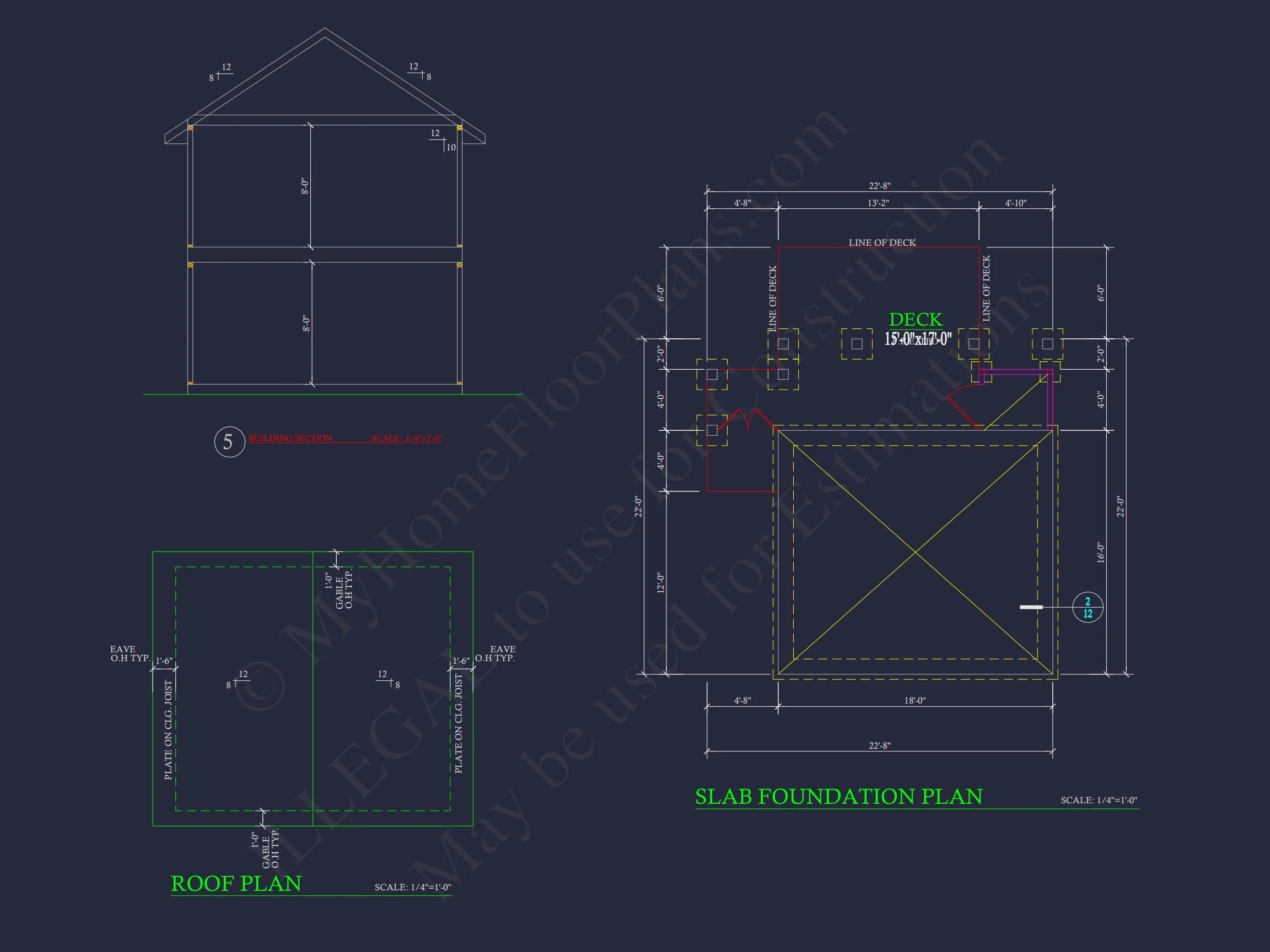 18-2163 GOLF CART PLAN- 1-Bed, 1-Bath, 900 SF Carriage Garage Home Plan 7 Compact house Plan with Studio & Cart Garage - CAD Designs
