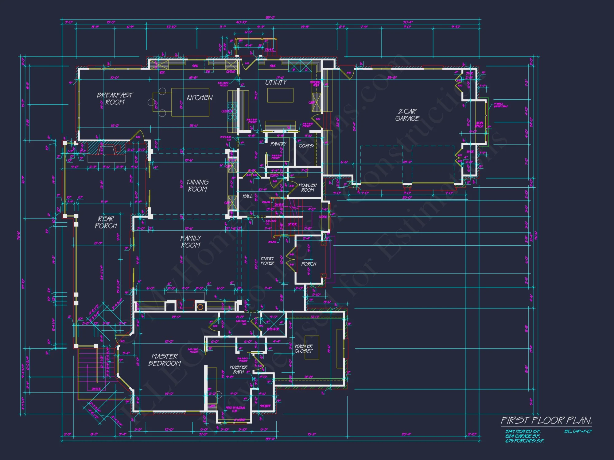 Luxury house Plan with Elegant Blueprints, CAD, and Floor Designs