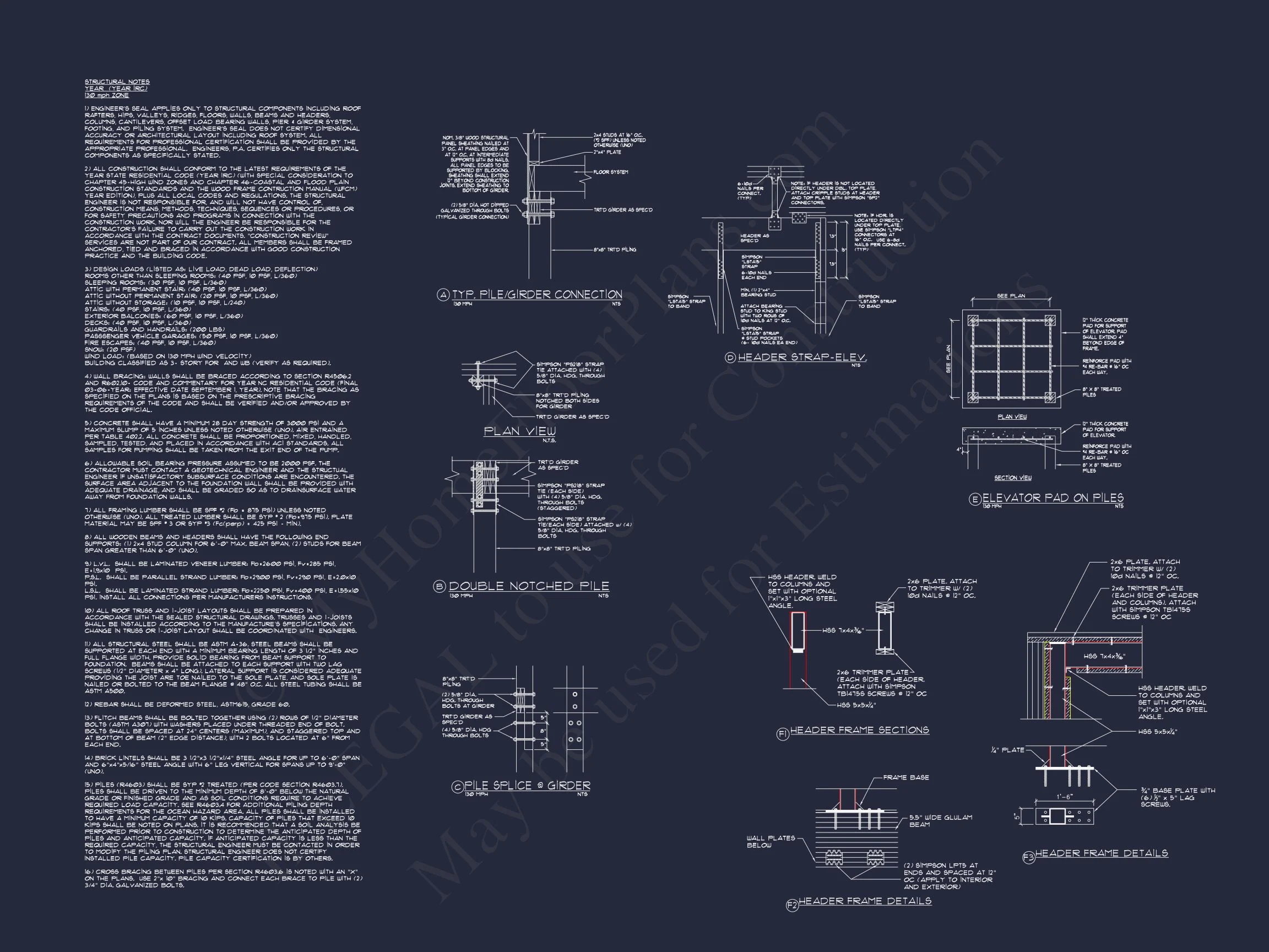 Luxury house Plan with Oversized Garage, CAD, and Blueprint Design