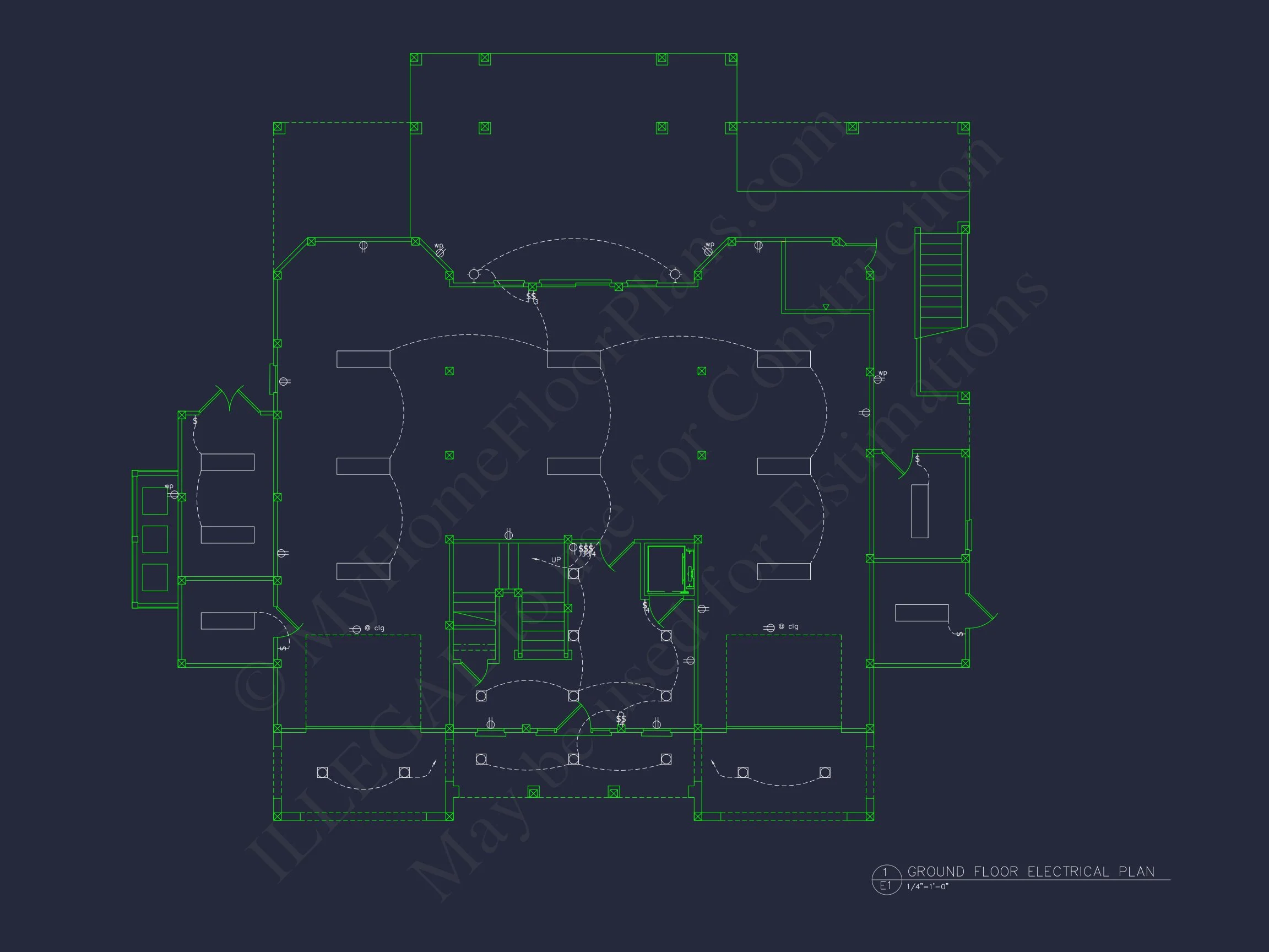 Luxury house Plan with Oversized Garage, CAD, and Blueprint Design