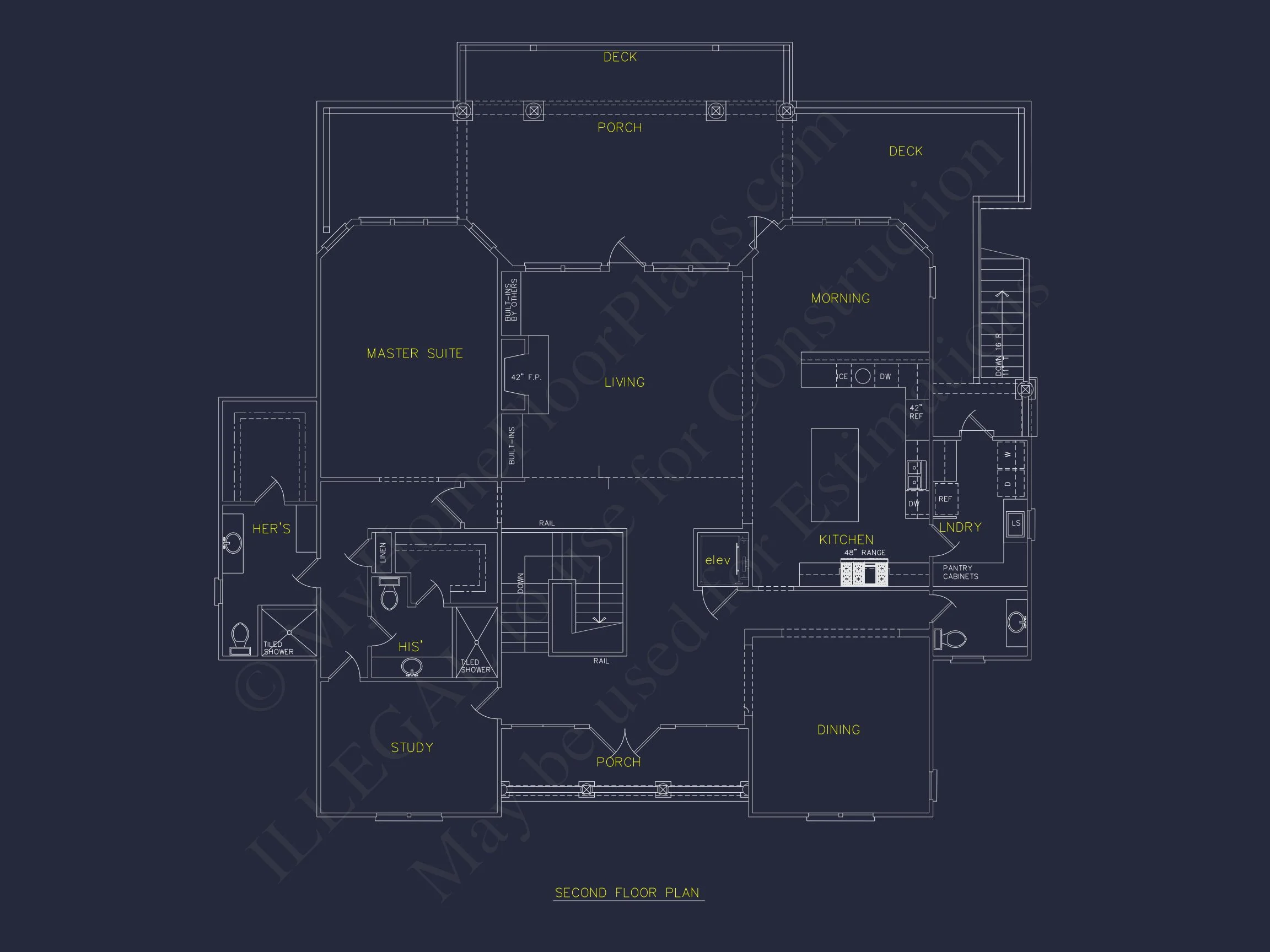 Luxury house Plan with Oversized Garage, CAD, and Blueprint Design