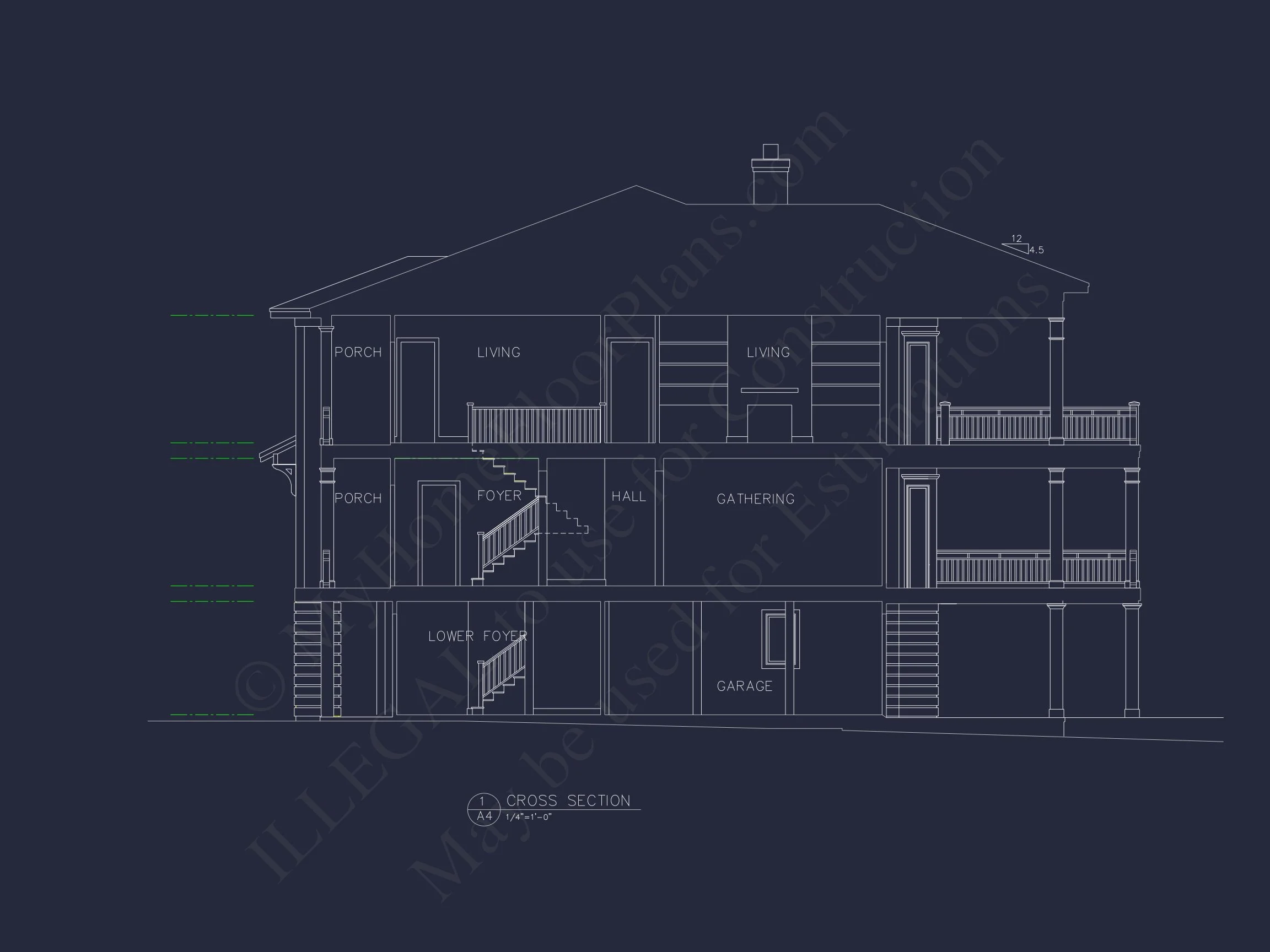 Luxury house Plan with Oversized Garage, CAD, and Blueprint Design