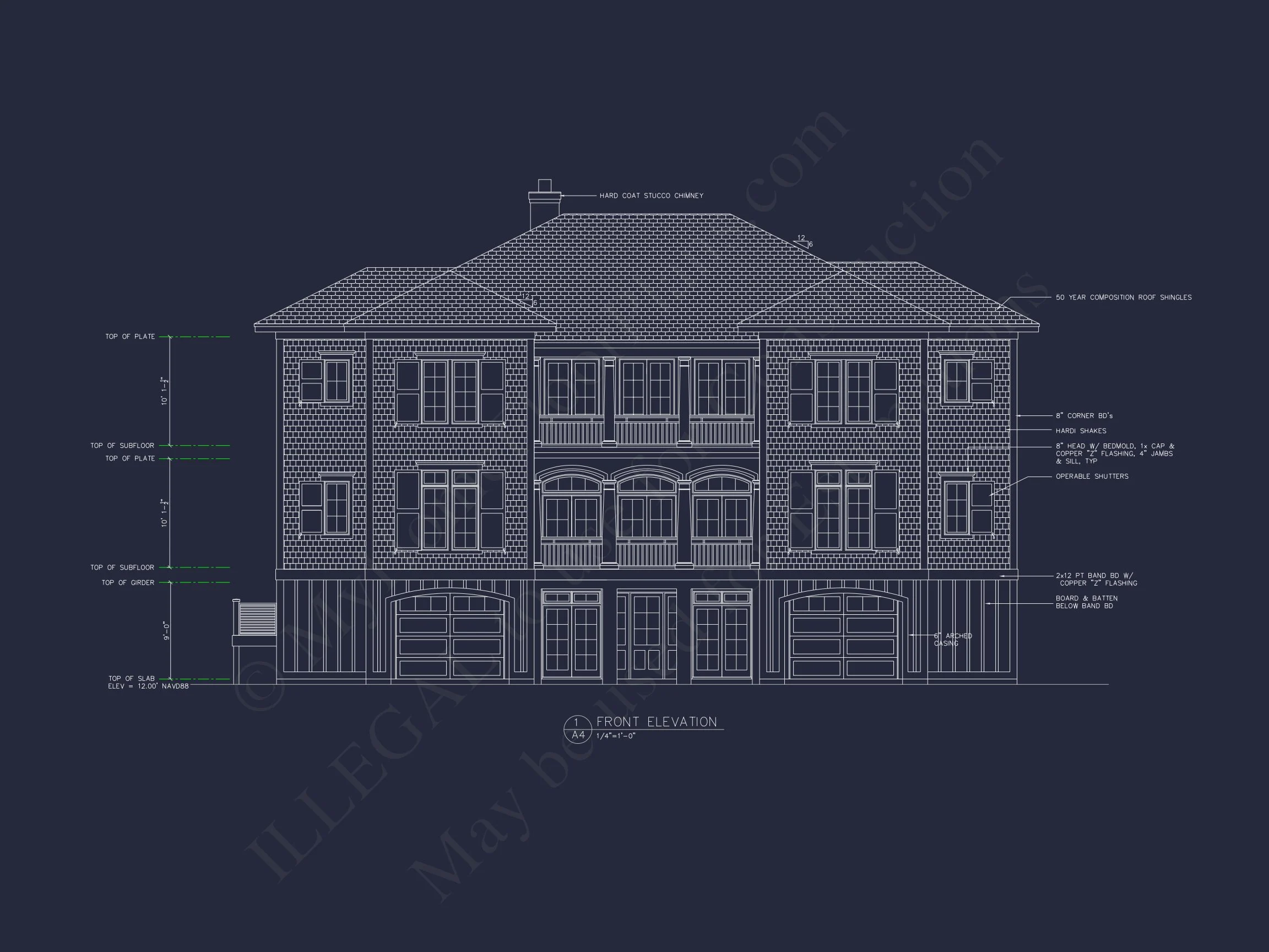 Luxury house Plan with Oversized Garage, CAD, and Blueprint Design