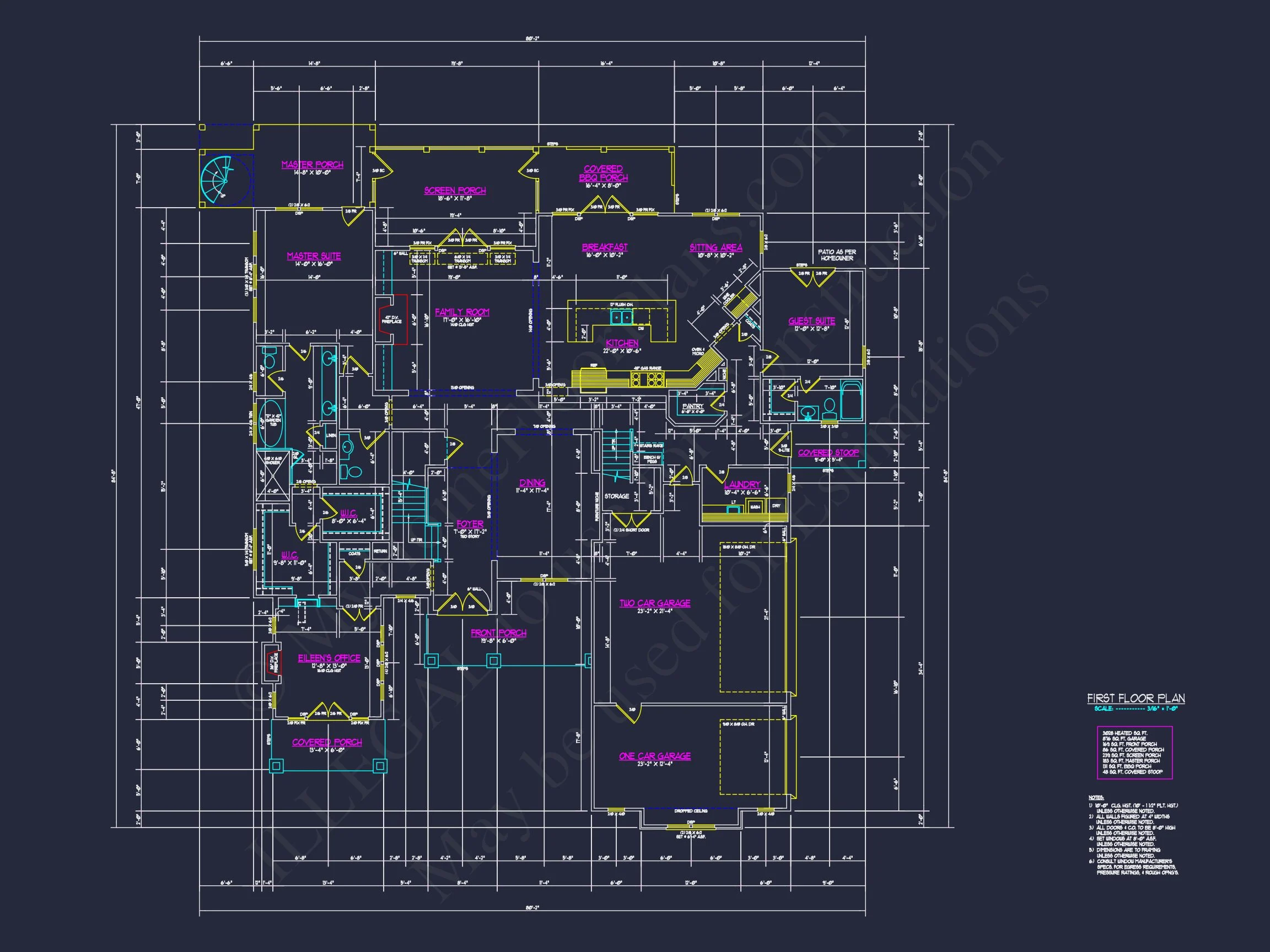 Traditional Craftsman house Plan with 2-Story Design & CAD Blueprints