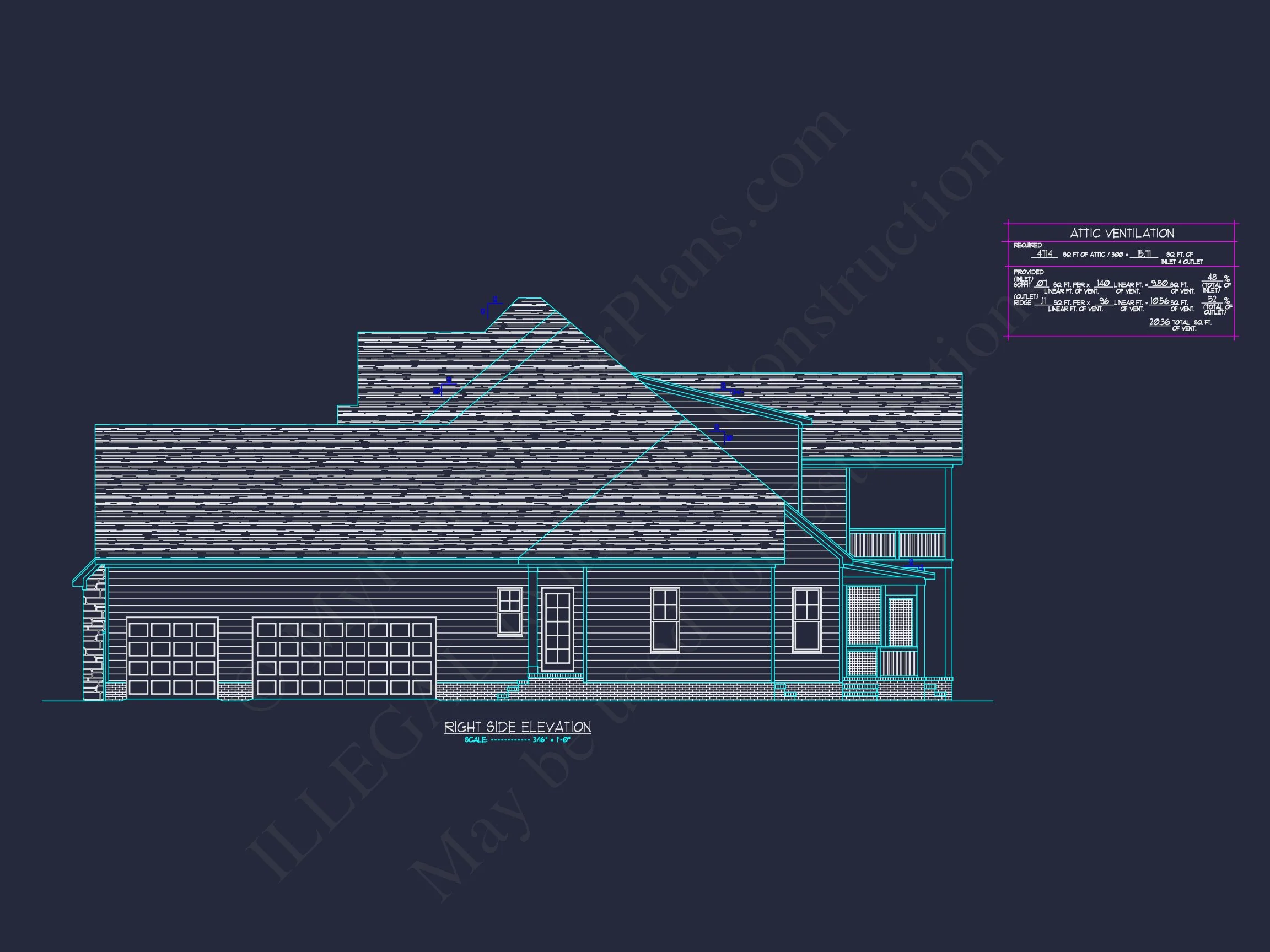 Traditional Craftsman house Plan with 2-Story Design & CAD Blueprints