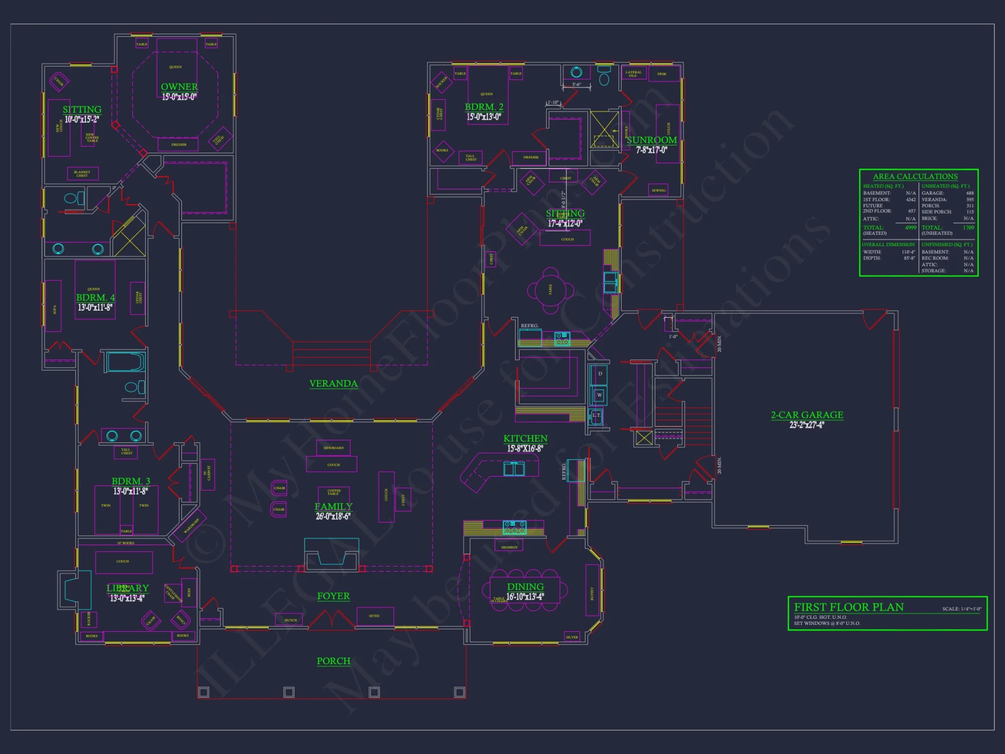 Elegant house Design: Premium Floor Plan with CAD Blueprint