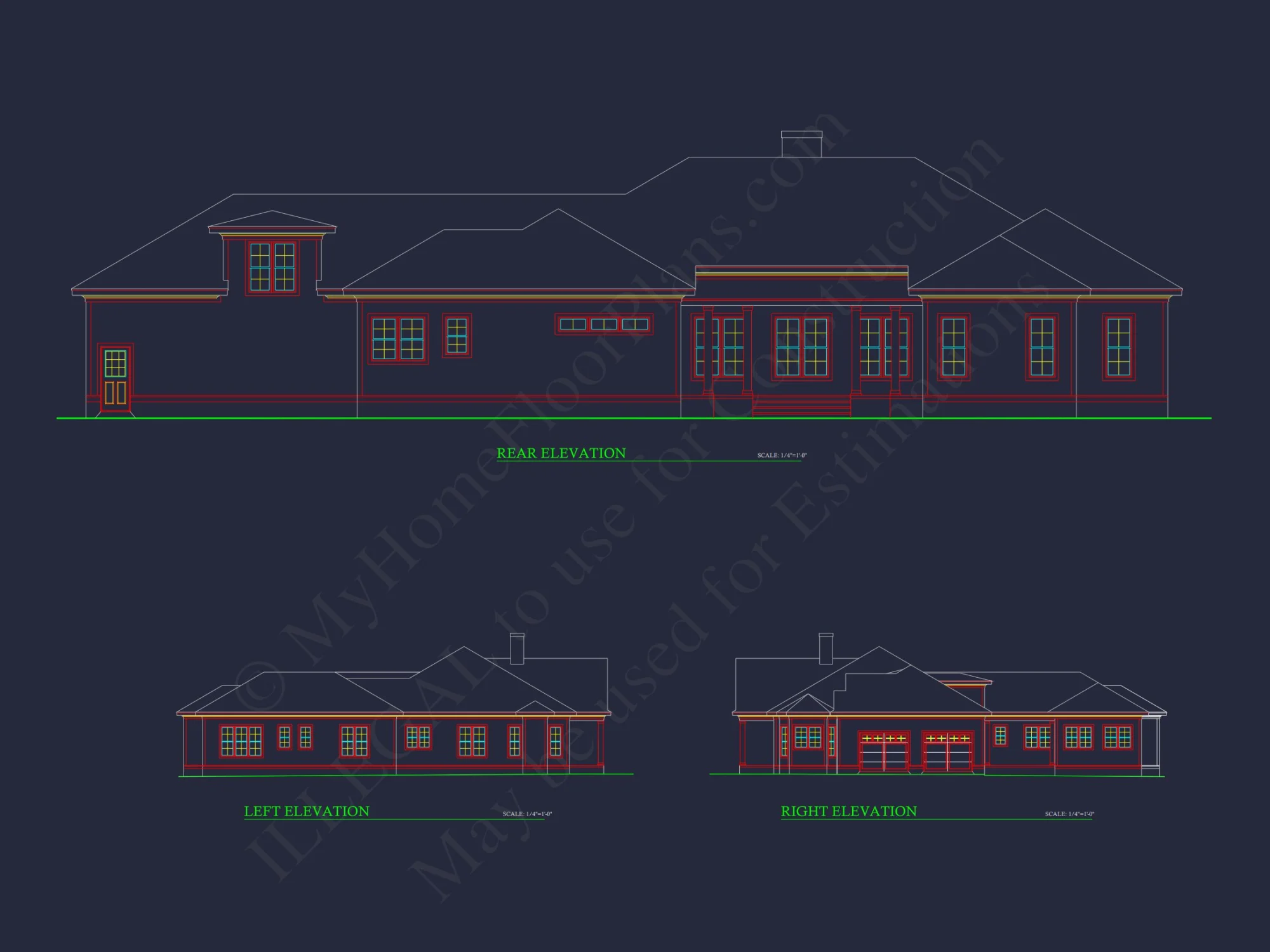Elegant house Design: Premium Floor Plan with CAD Blueprint