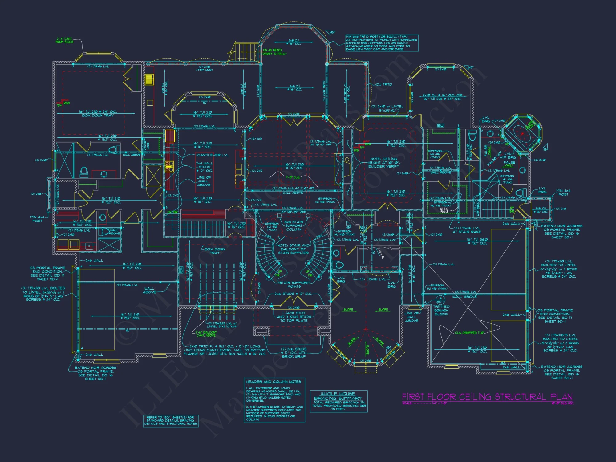 Elegant house Design Blueprint with 3 Floors & 7+ Bedrooms