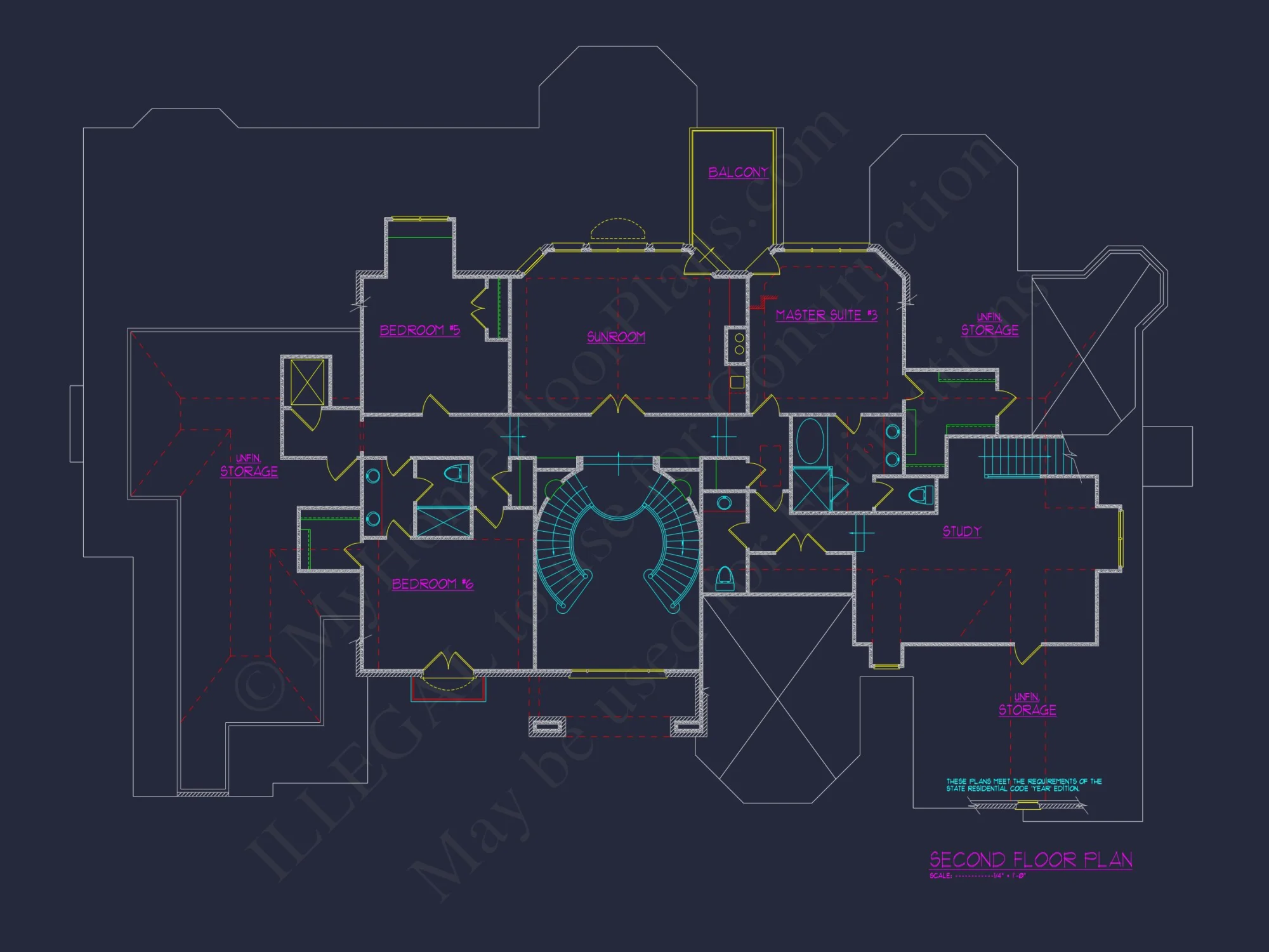 Elegant house Design Blueprint with 3 Floors & 7+ Bedrooms