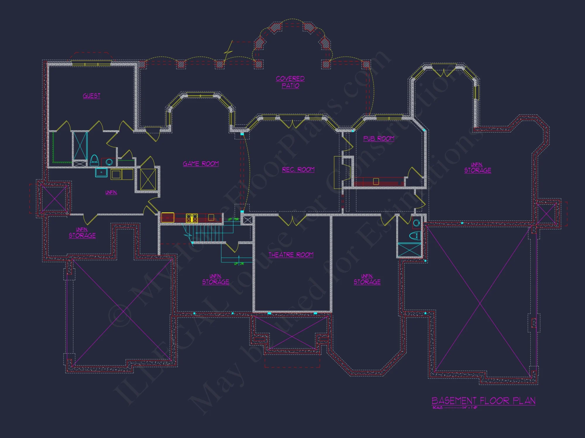 Elegant house Design Blueprint with 3 Floors & 7+ Bedrooms