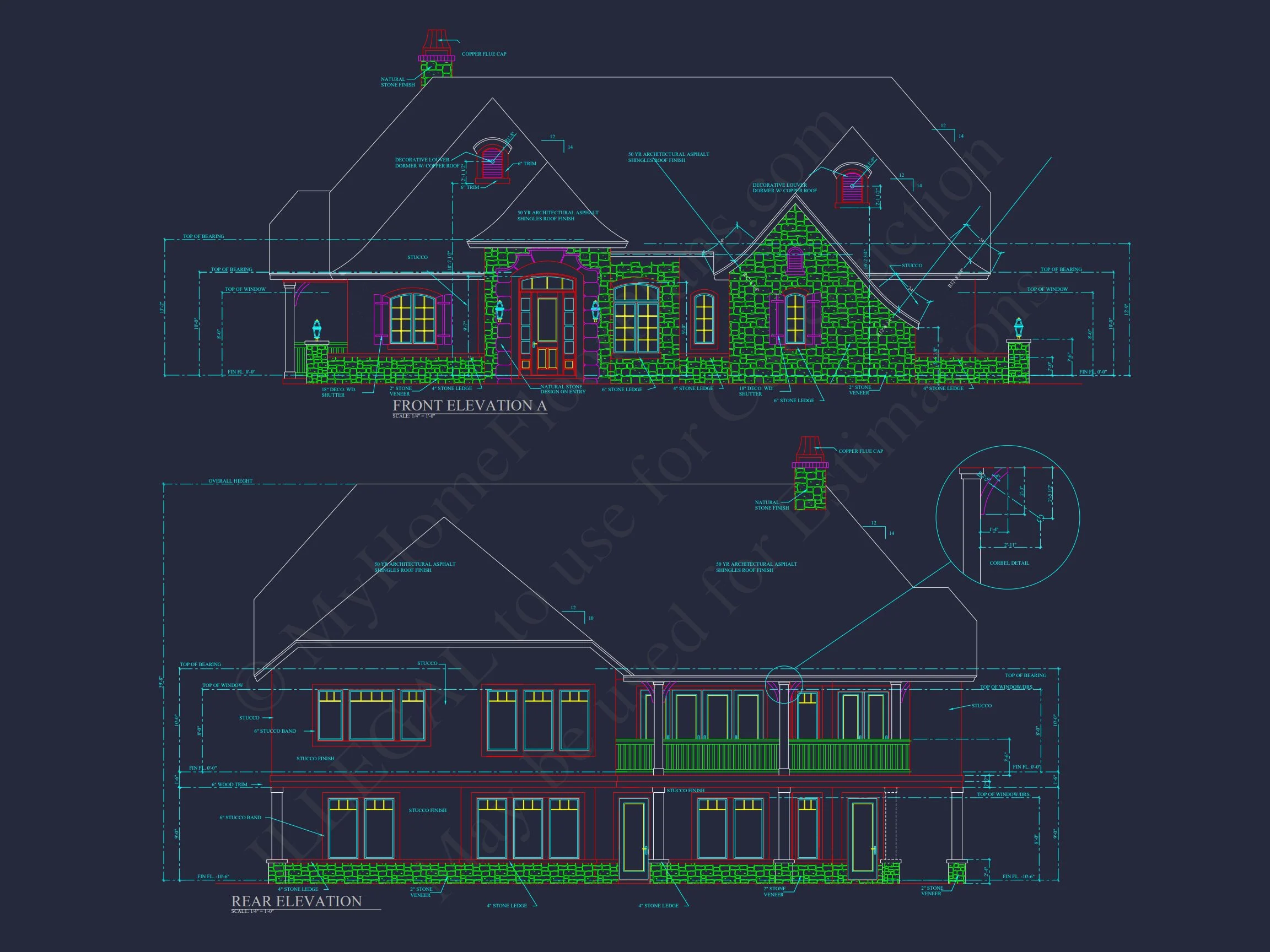 14-1819 HOUSE PLAN - Custom House Plan with Luxury Design Features and CAD Blueprints 2 Custom house Plan with Luxury Design Features and CAD Blueprints