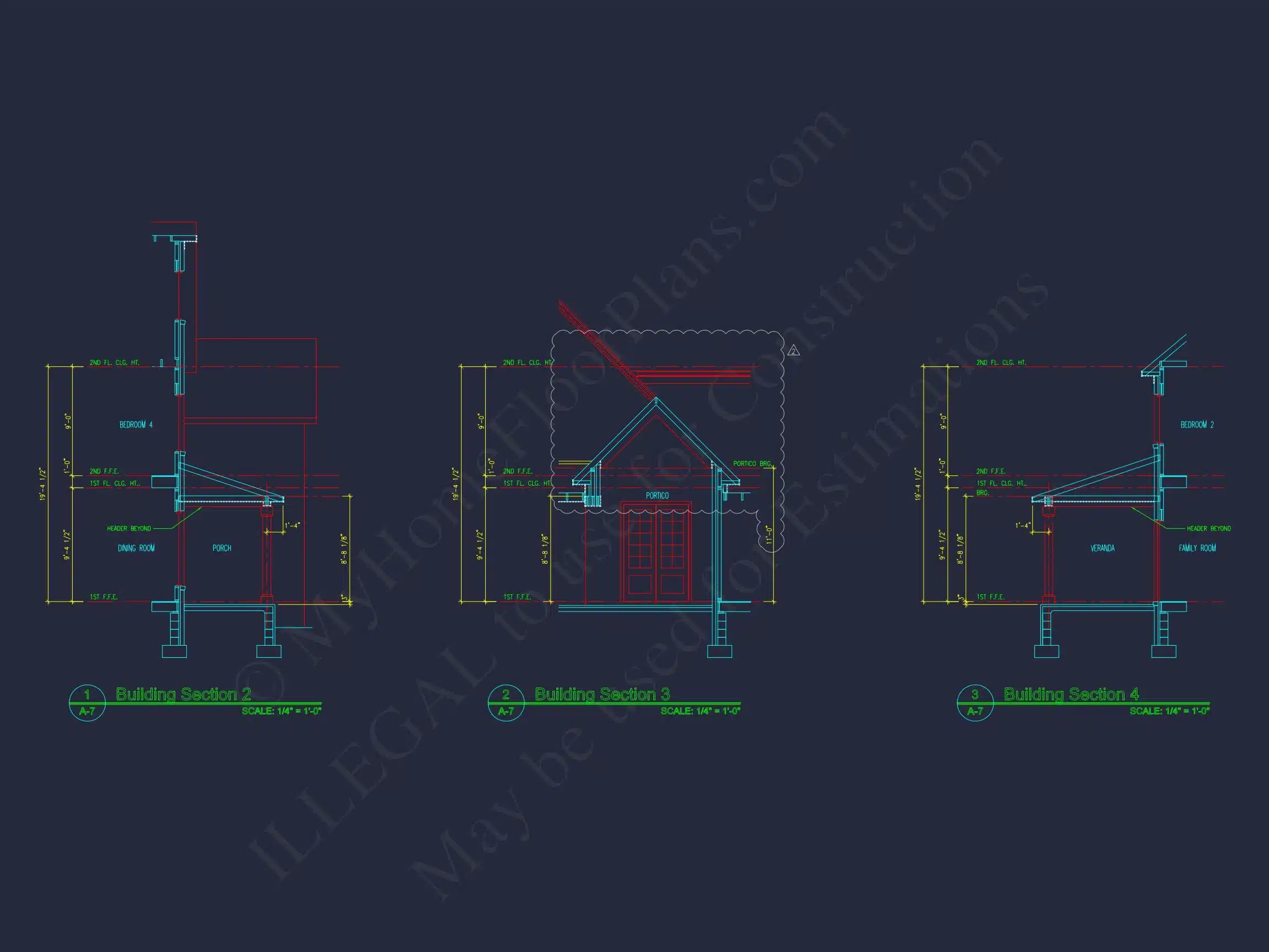 14-1724 GARAGE - Custom Garage House Plan with Living Space | Blueprint & CAD Designs 5 Blueprint & CAD Designs