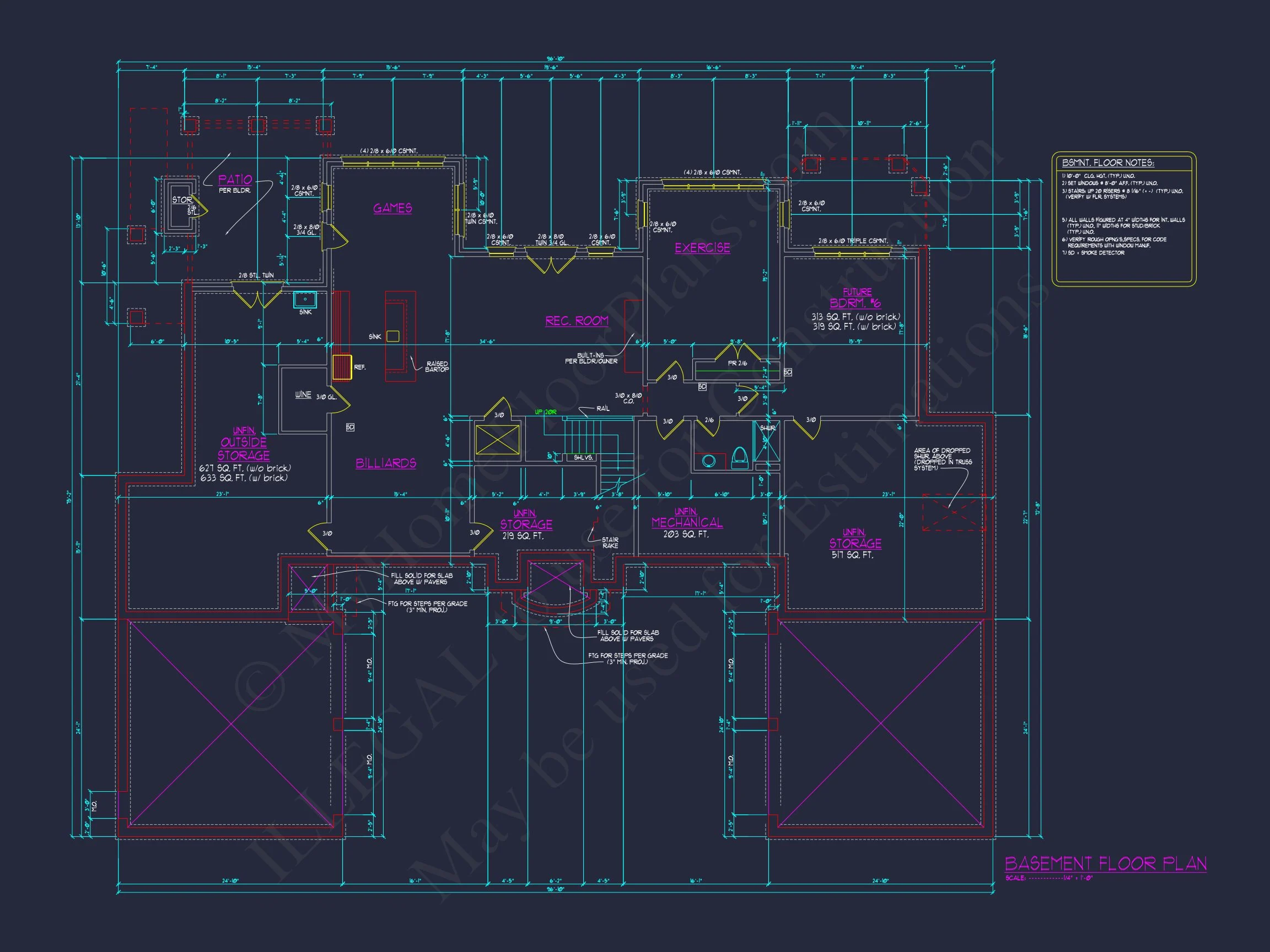 14-1690 HOUSE PLAN - Luxe House Floor Plan with Architectural Designs and CAD Blueprint 8 Luxe house Floor Plan with Architectural Designs and CAD Blueprint