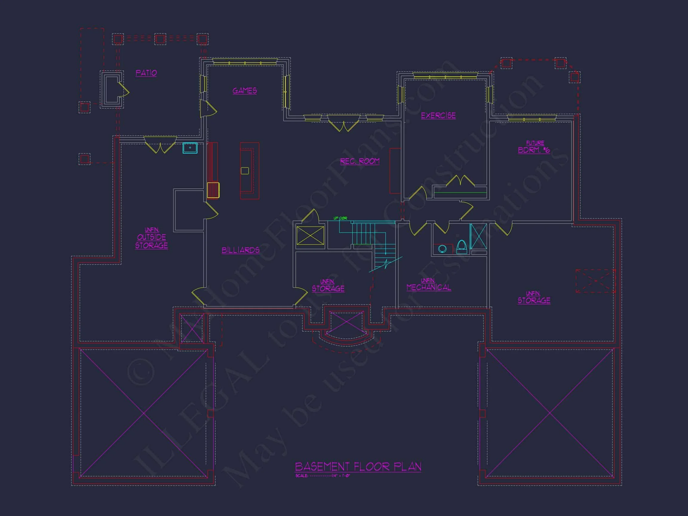 14-1690 HOUSE PLAN - Luxe House Floor Plan with Architectural Designs and CAD Blueprint 5 Luxe house Floor Plan with Architectural Designs and CAD Blueprint