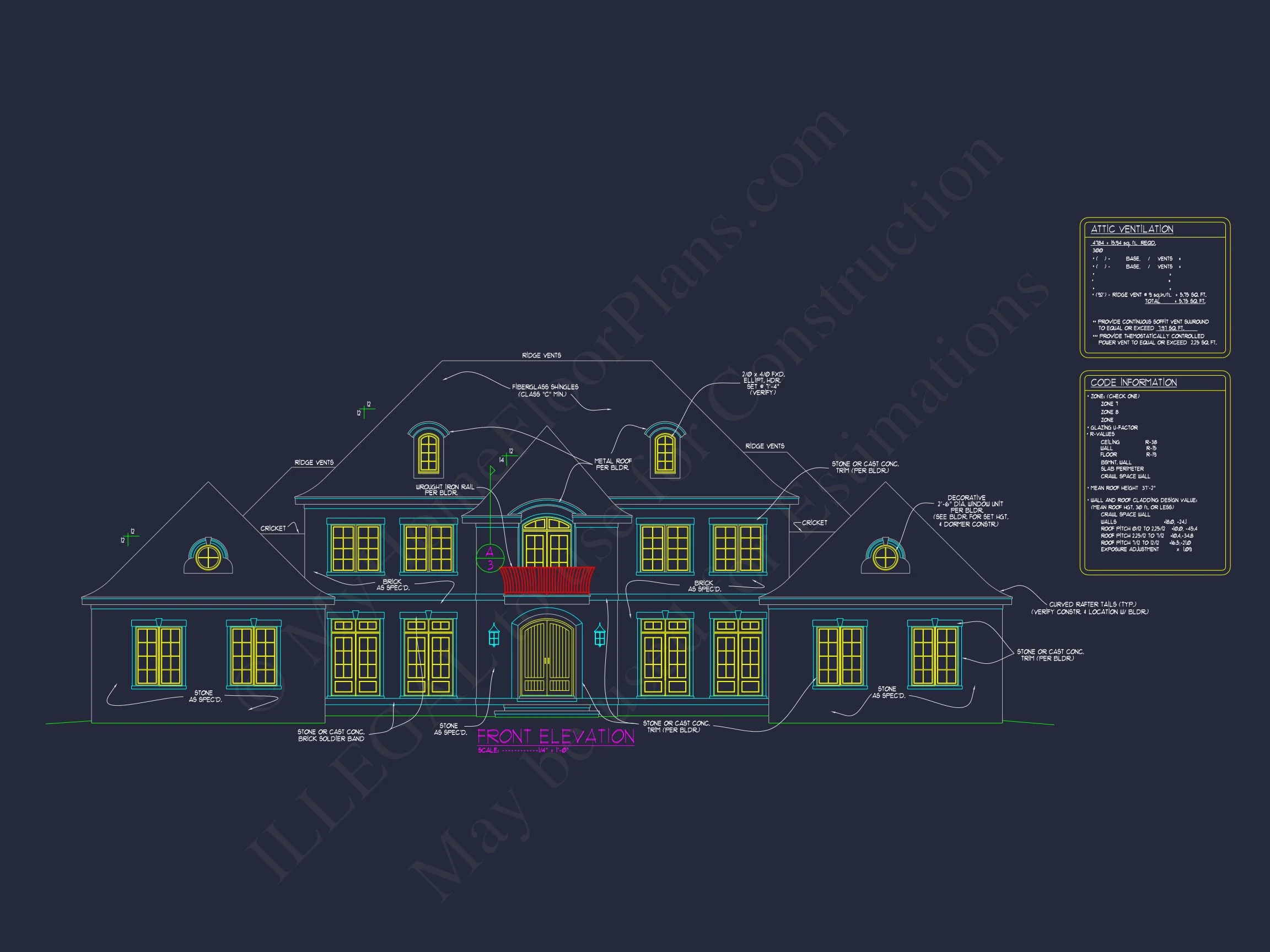 14-1690 HOUSE PLAN - Luxe House Floor Plan with Architectural Designs and CAD Blueprint 2 Luxe house Floor Plan with Architectural Designs and CAD Blueprint