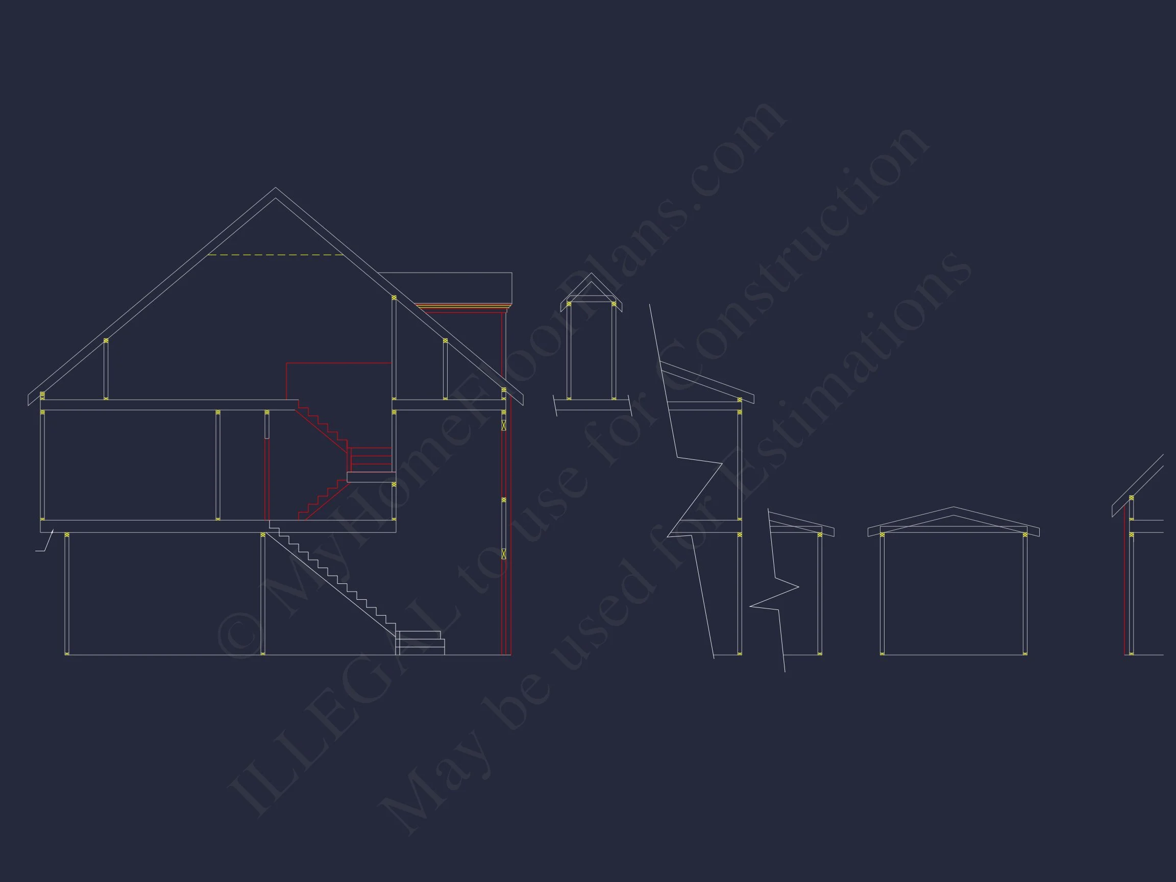 14-1491 HOUSE PLAN - Stunning House Plan with 2.5 Floors, CAD Designs & Features 21 Stunning house Plan with 2.5 Floors, CAD Designs & Features