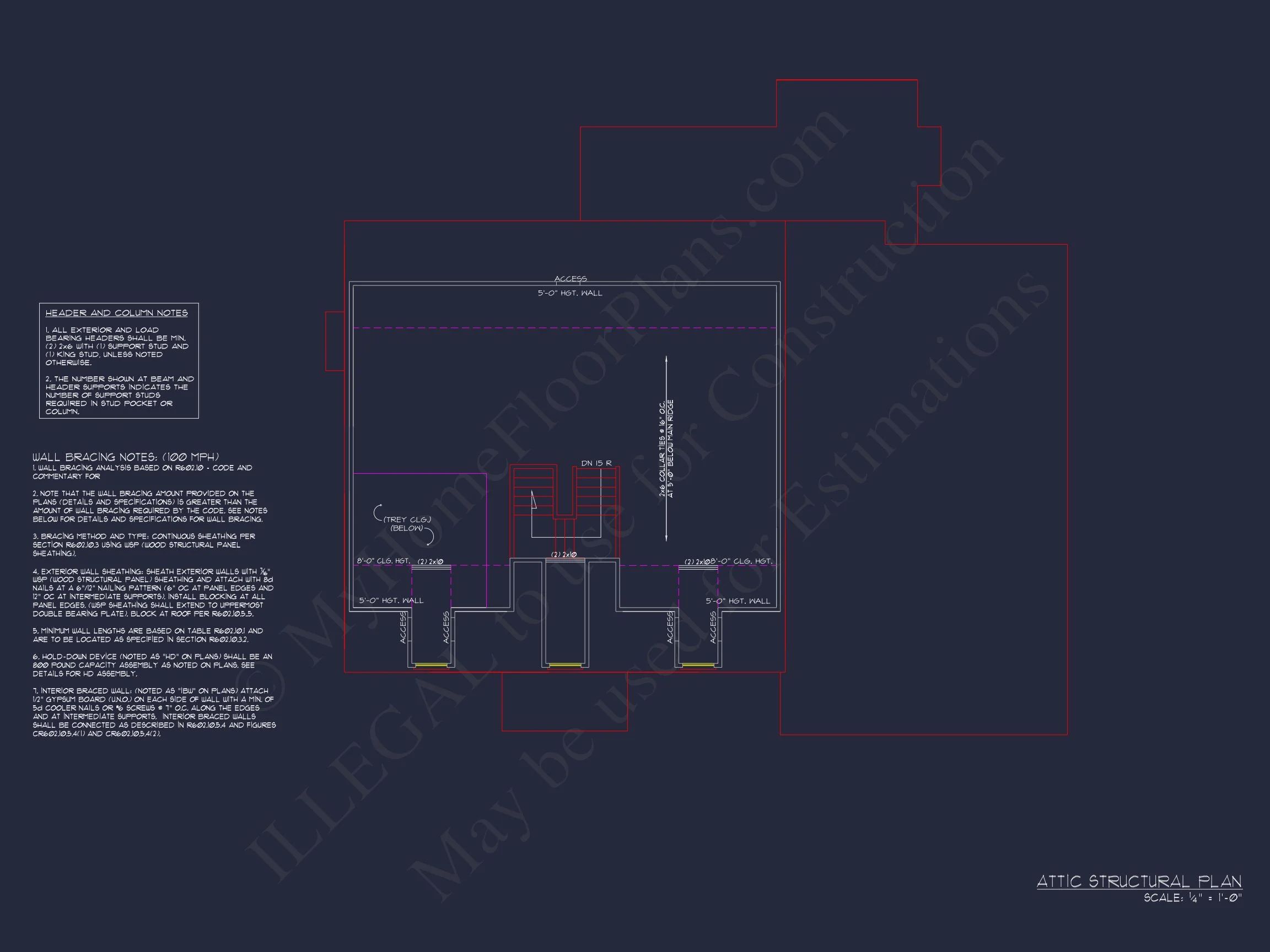 14-1491 HOUSE PLAN - Stunning House Plan with 2.5 Floors, CAD Designs & Features 17 Stunning house Plan with 2.5 Floors, CAD Designs & Features