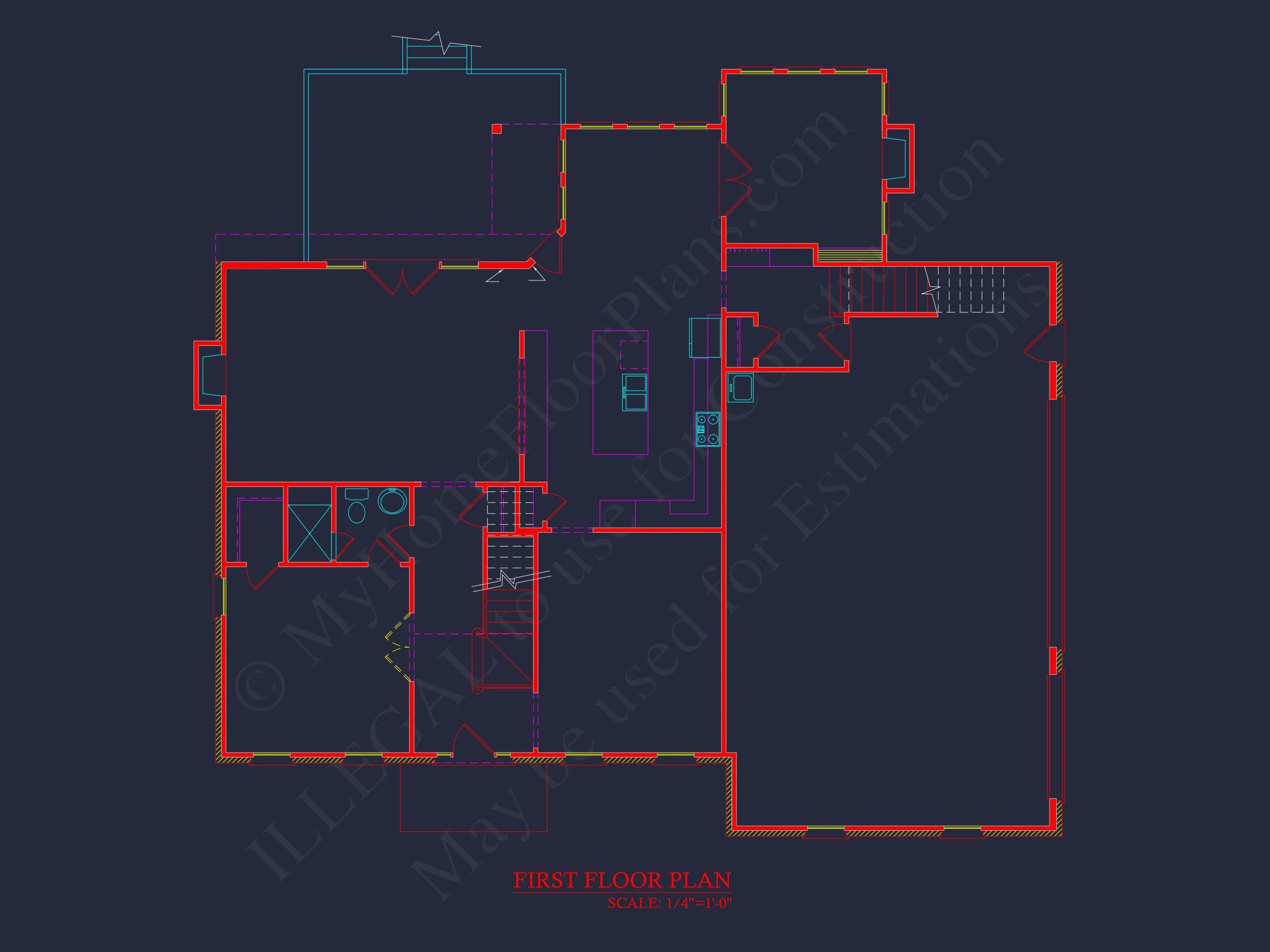 14-1491 HOUSE PLAN - Stunning House Plan with 2.5 Floors, CAD Designs & Features 11 Stunning house Plan with 2.5 Floors, CAD Designs & Features