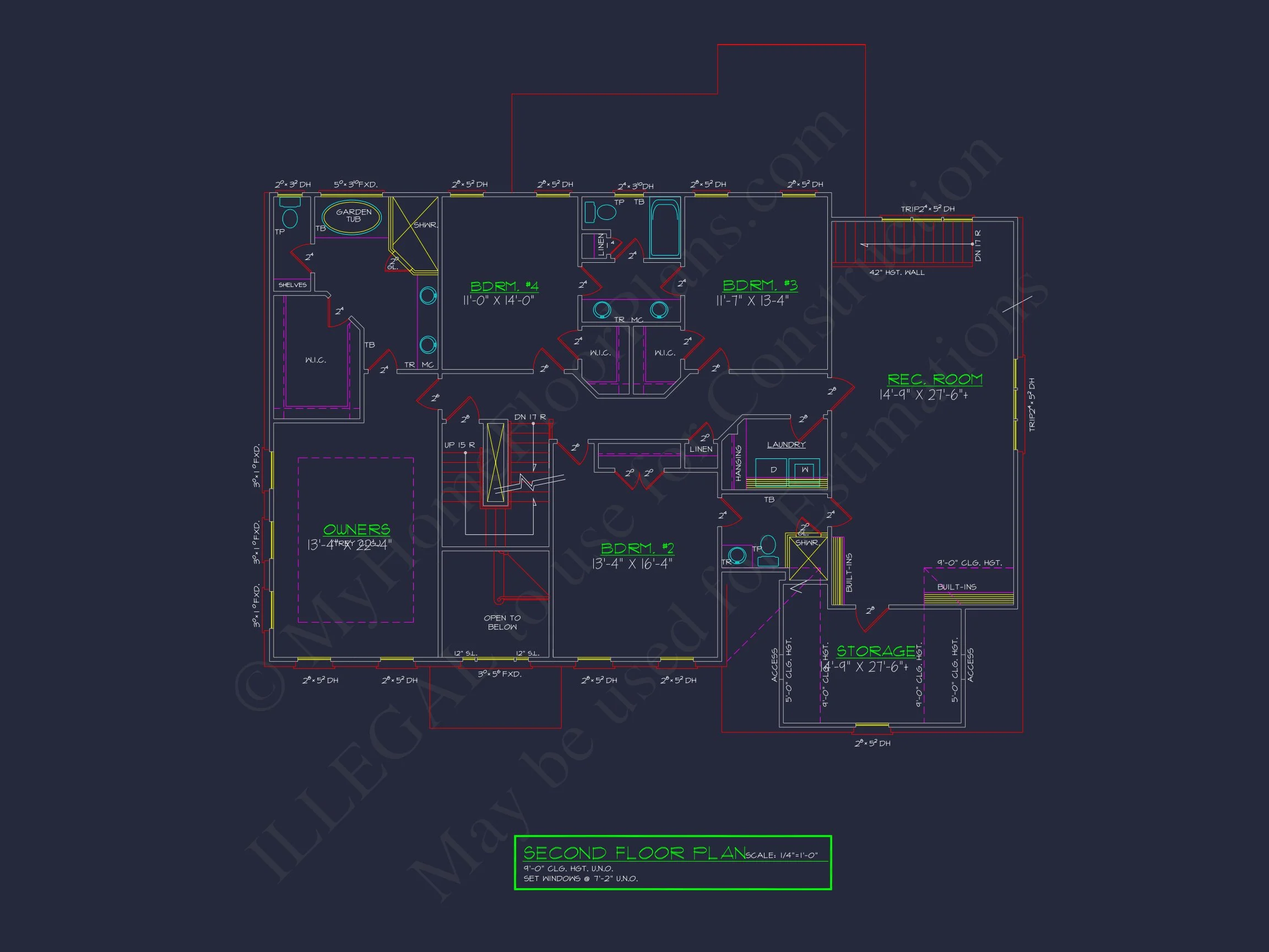 14-1491 HOUSE PLAN - Stunning House Plan with 2.5 Floors, CAD Designs & Features 9 Stunning house Plan with 2.5 Floors, CAD Designs & Features