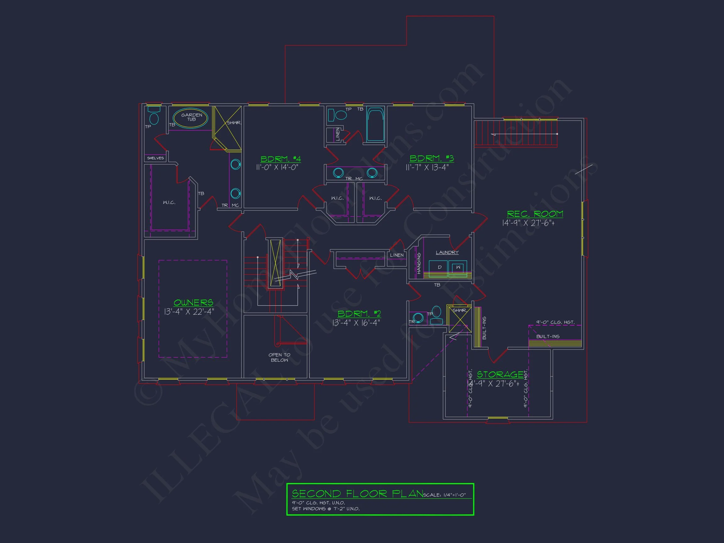 14-1491 HOUSE PLAN - Stunning House Plan with 2.5 Floors, CAD Designs & Features 7 Stunning house Plan with 2.5 Floors, CAD Designs & Features