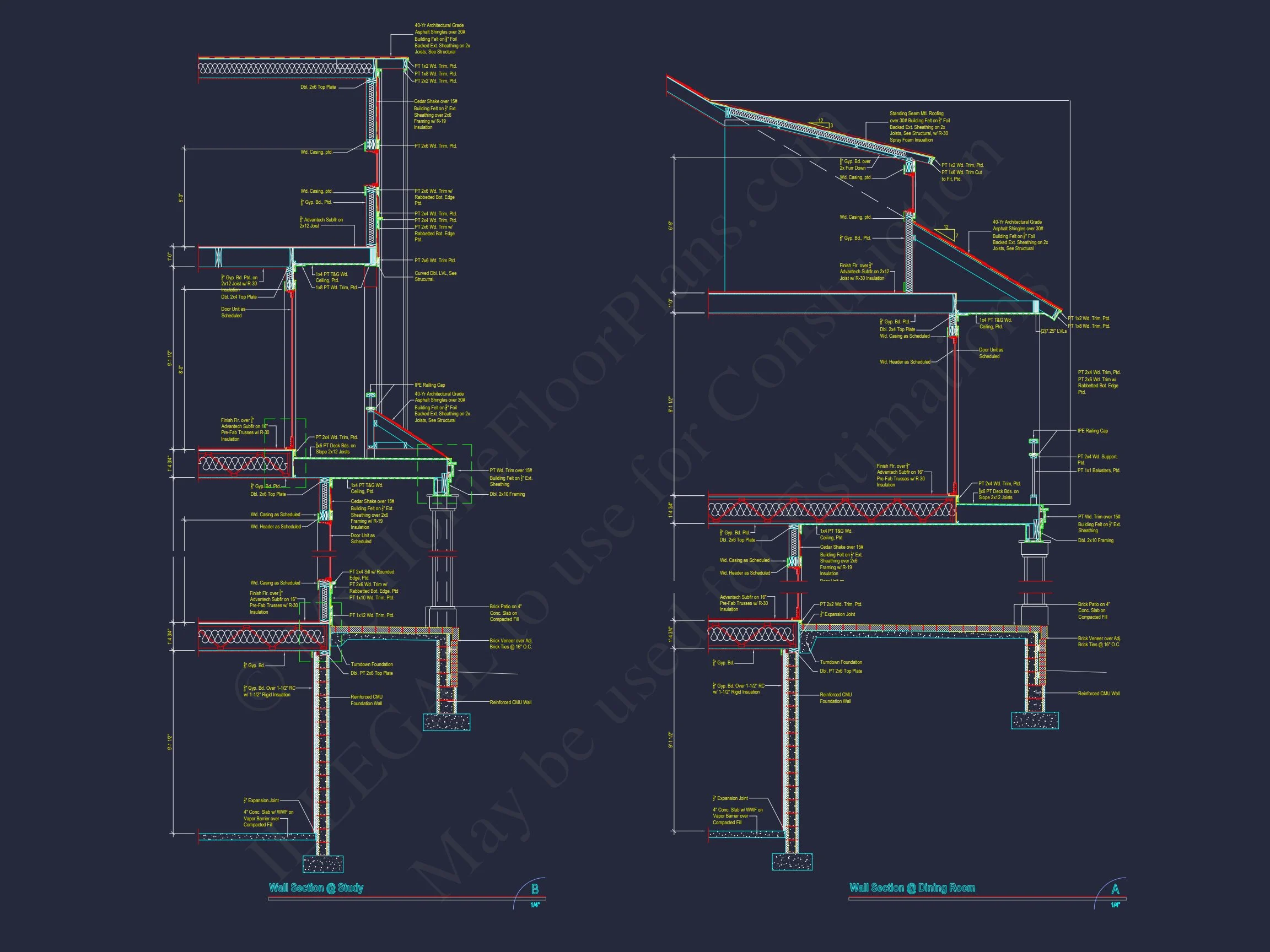 Stunning house Plan with 3D Floor Blueprint CAD Designs