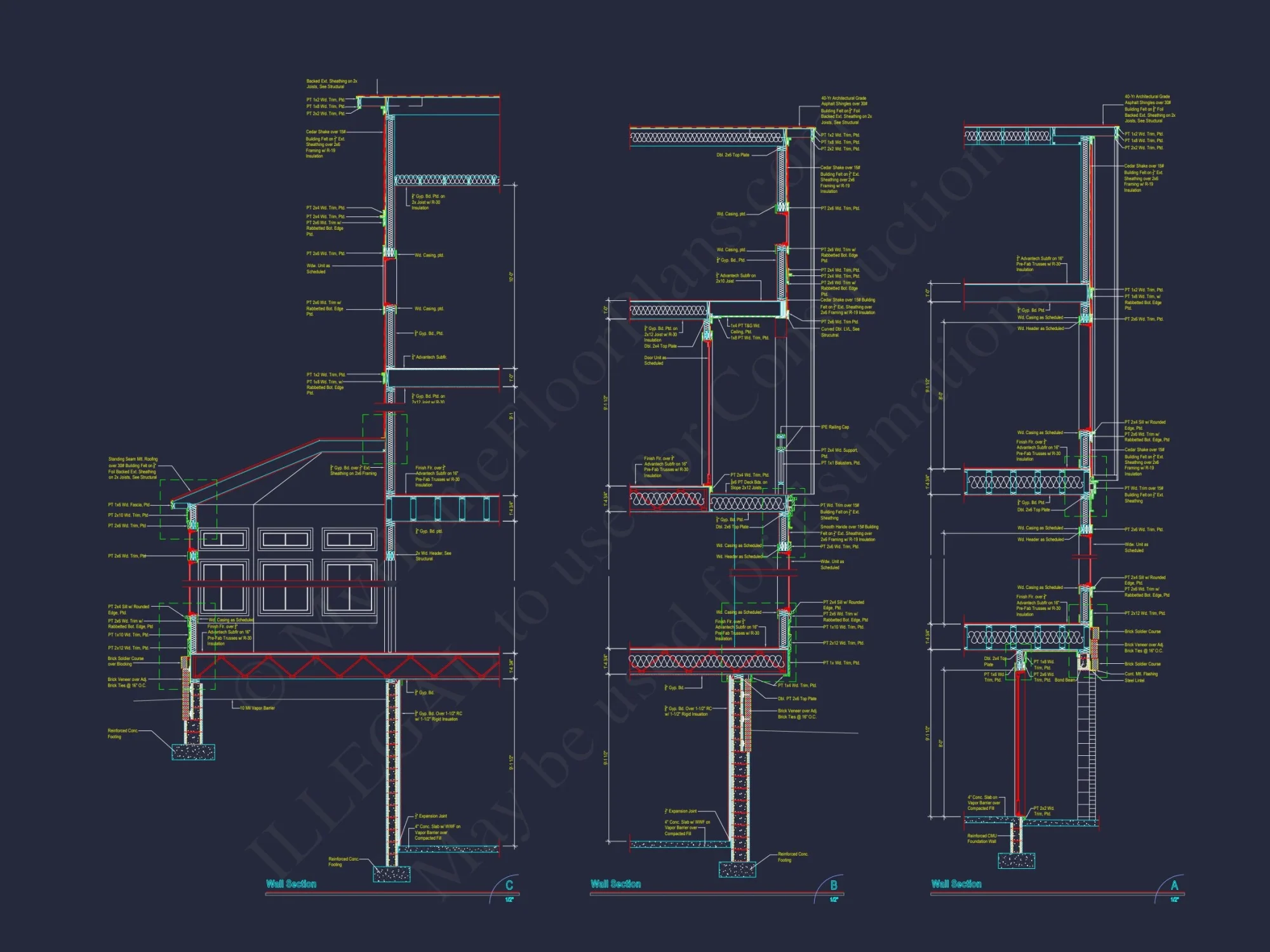 Stunning house Plan with 3D Floor Blueprint CAD Designs
