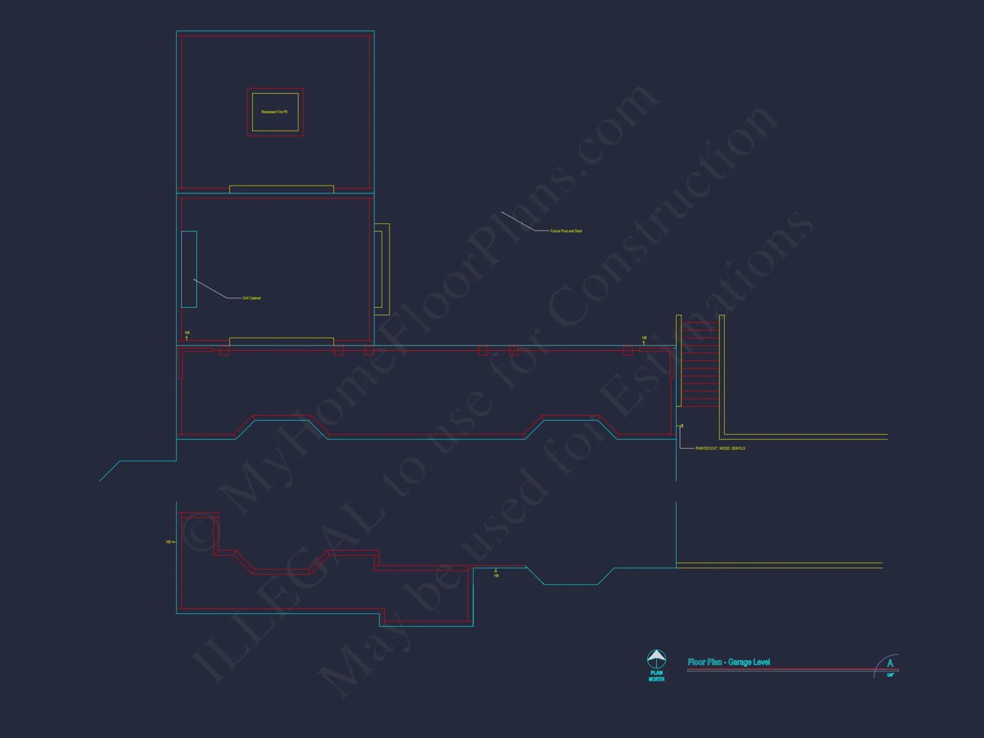 Stunning house Plan with 3D Floor Blueprint CAD Designs