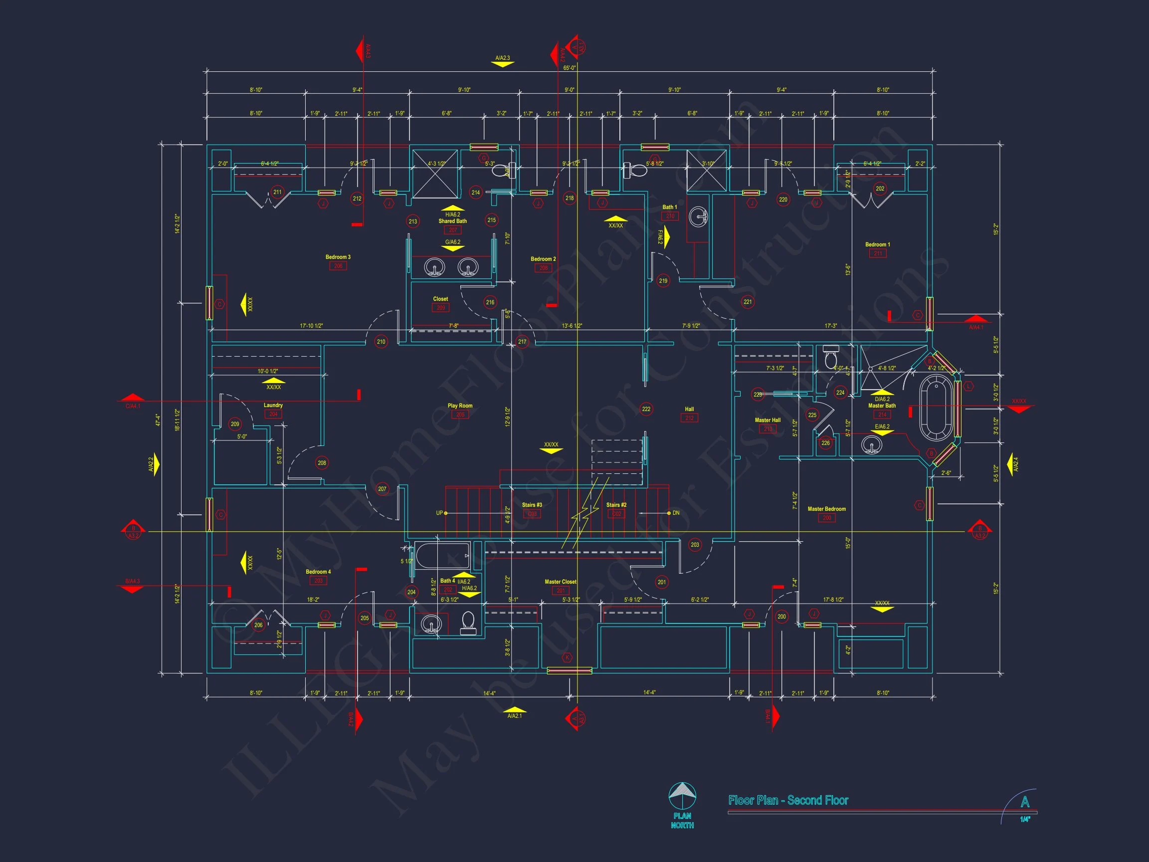 Stunning house Plan with 3D Floor Blueprint CAD Designs