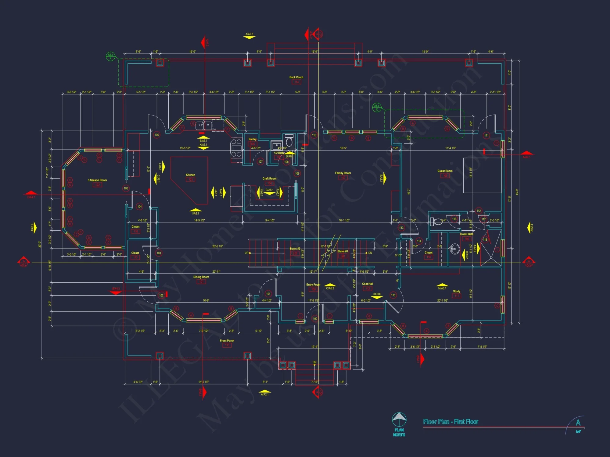 Stunning house Plan with 3D Floor Blueprint CAD Designs
