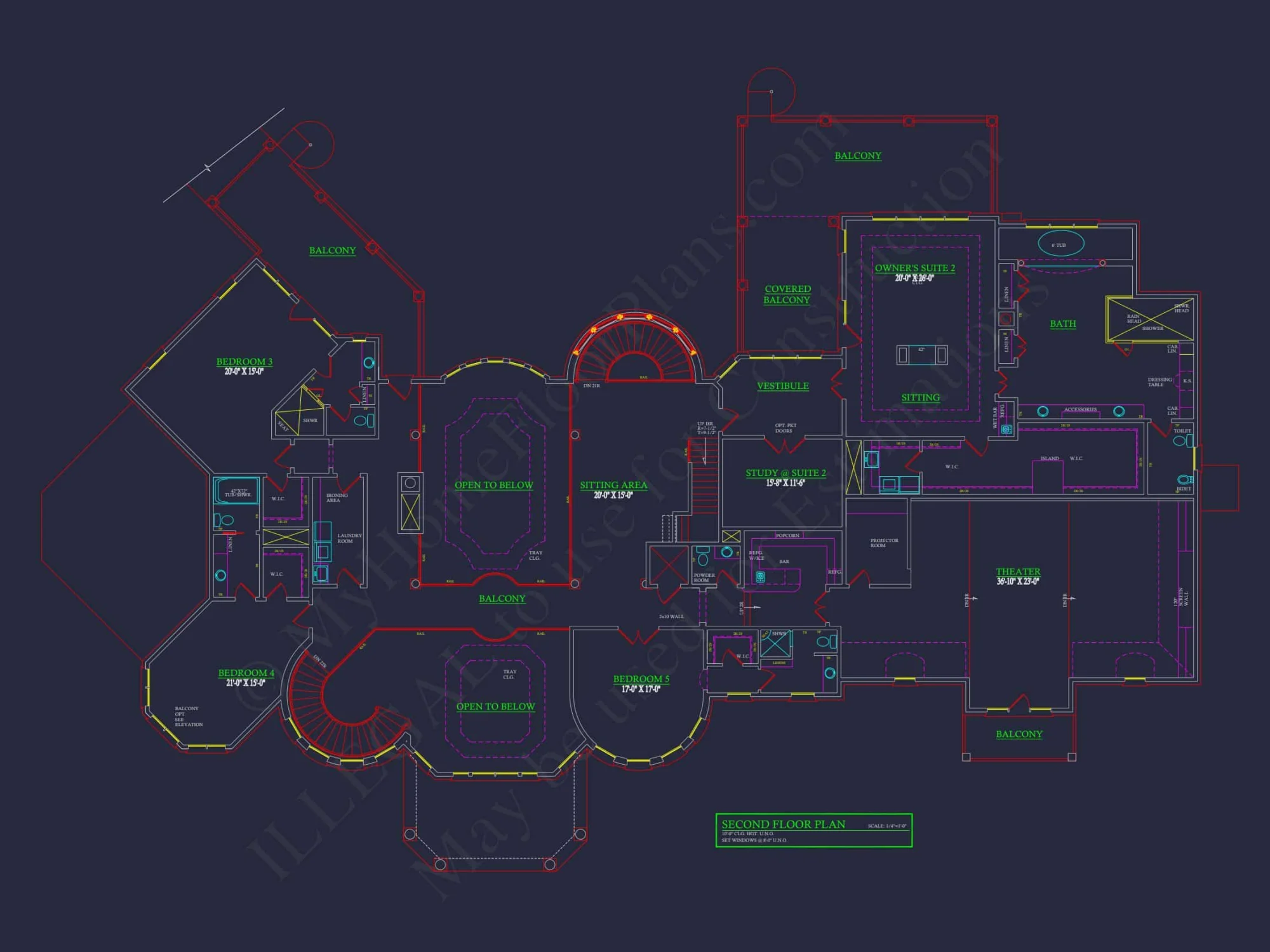 Stunning house Blueprint: CAD Architecture & Floor Plan Design