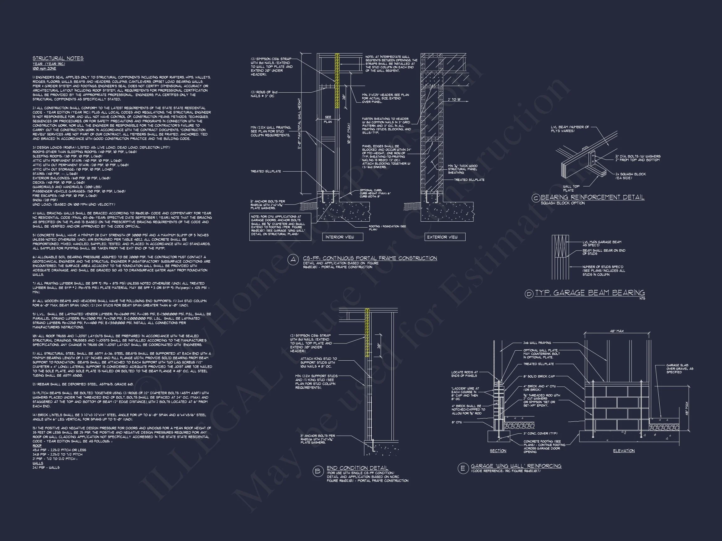 14-1088 HOUSE PLAN - Elegant 2.5-Story House Blueprint with CAD Designs & Floor Plans 52 Elegant 2.5-Story house Blueprint with CAD Designs & Floor Plans