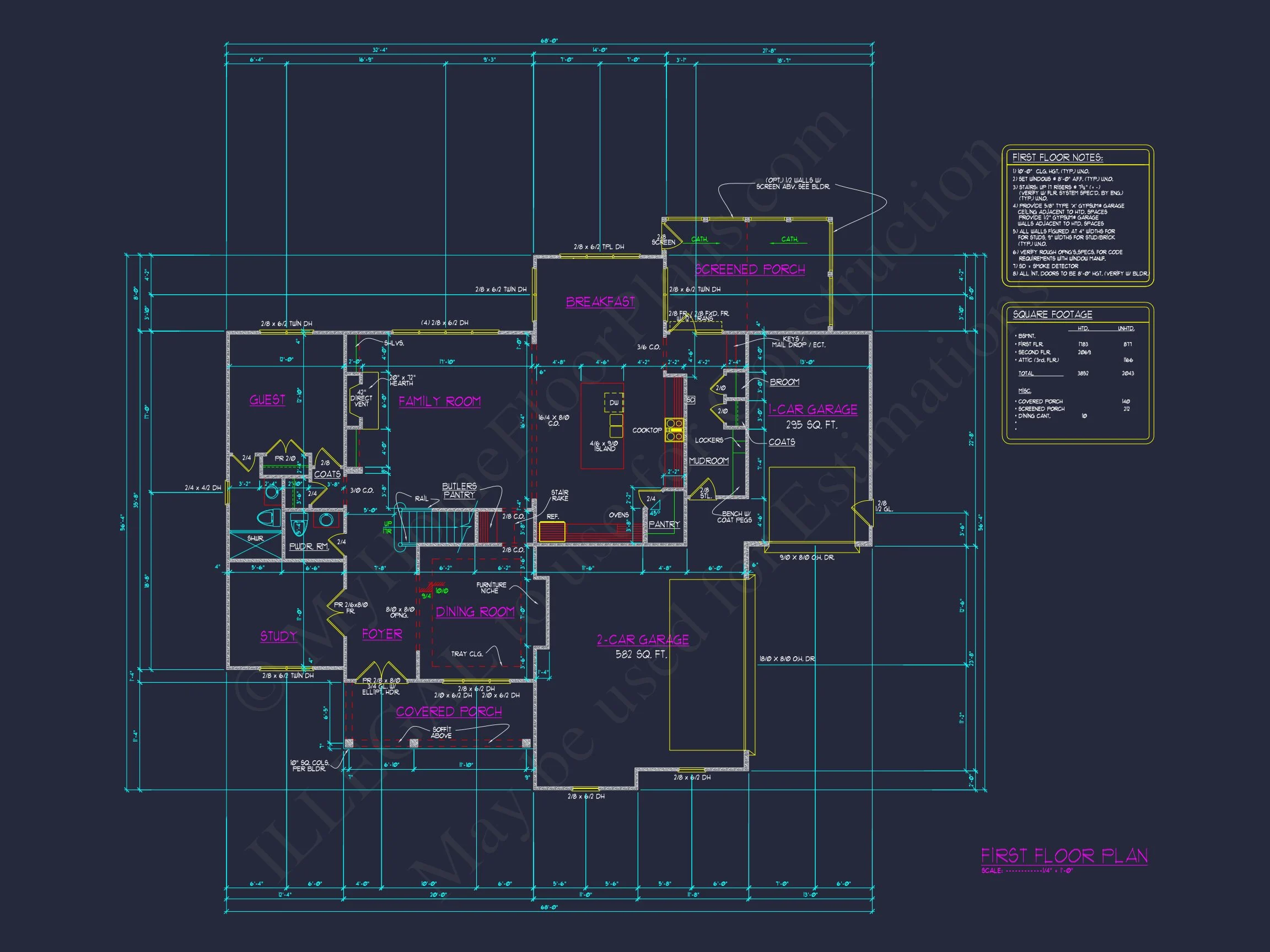 14-1039 HOUSE PLAN - Versatile 2.5 Story House Floor Plan with CAD Designs 7 Versatile 2.5 Story house Floor Plan with CAD Designs
