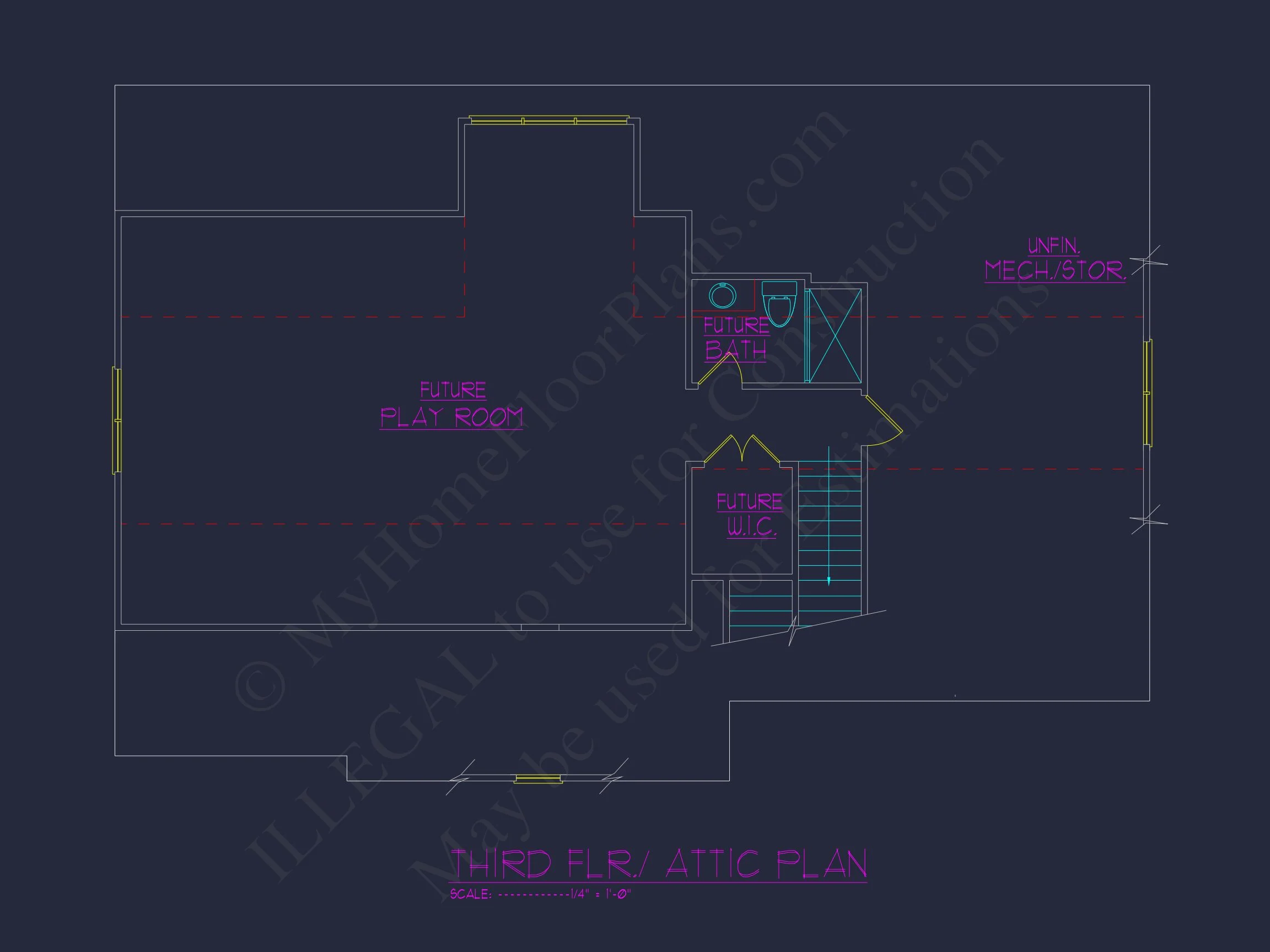 14-1039 HOUSE PLAN - Versatile 2.5 Story House Floor Plan with CAD Designs 6 Versatile 2.5 Story house Floor Plan with CAD Designs
