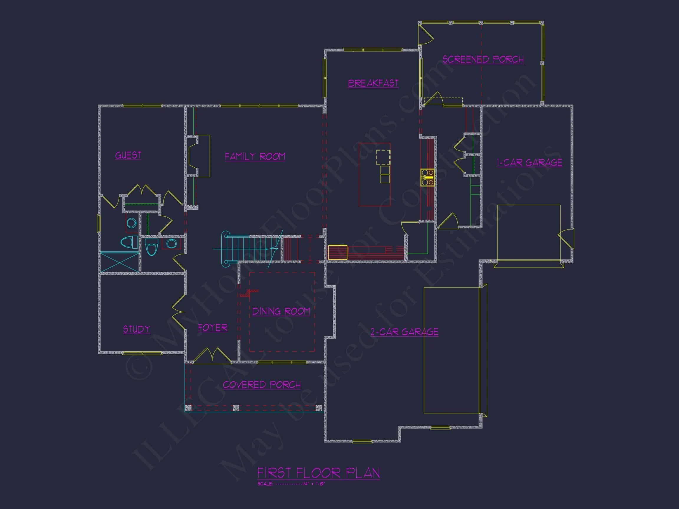 14-1039 HOUSE PLAN - Versatile 2.5 Story House Floor Plan with CAD Designs 4 Versatile 2.5 Story house Floor Plan with CAD Designs
