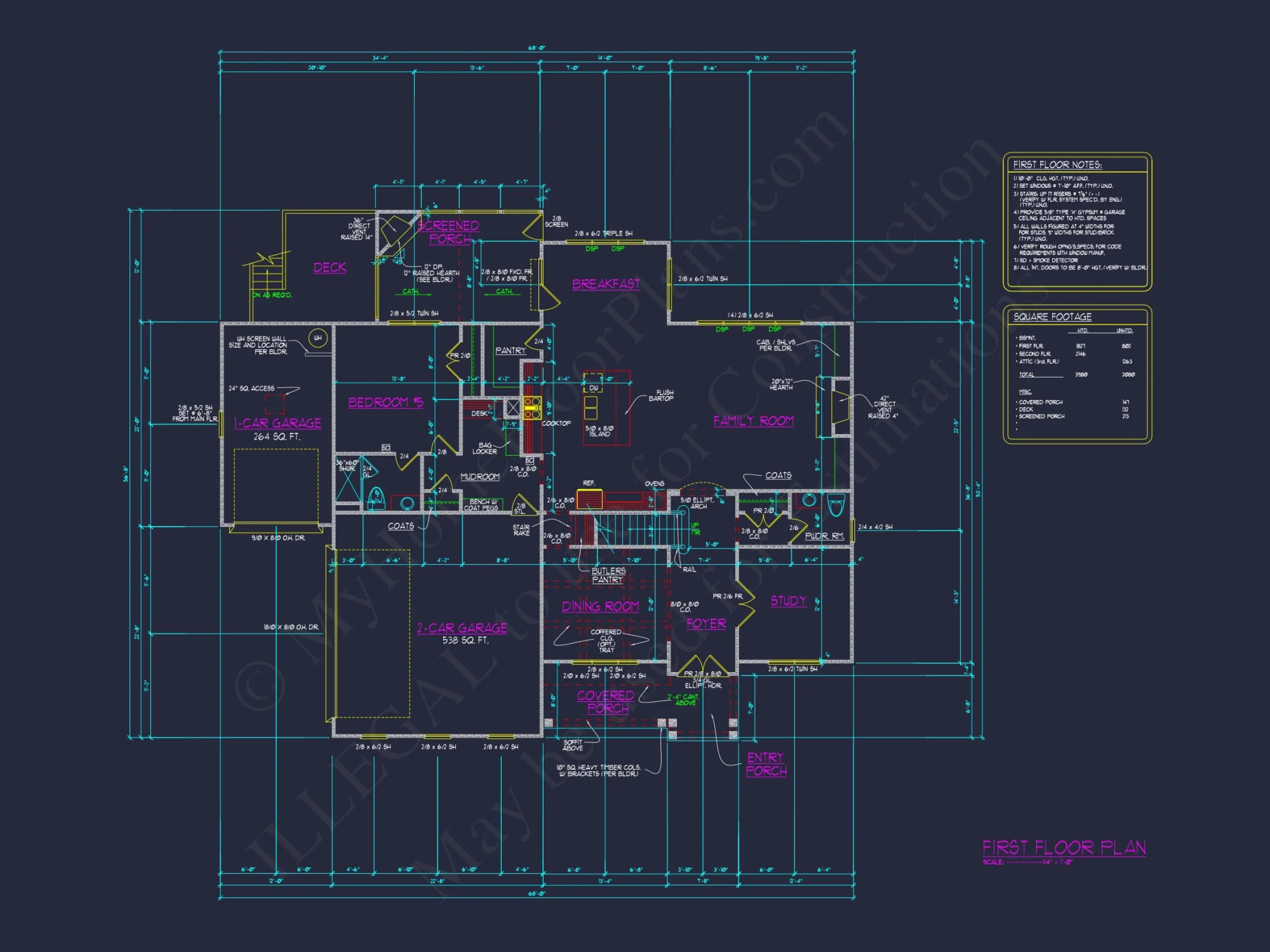 Charming 5-Bedroom house Blueprint with CAD Architecture Design
