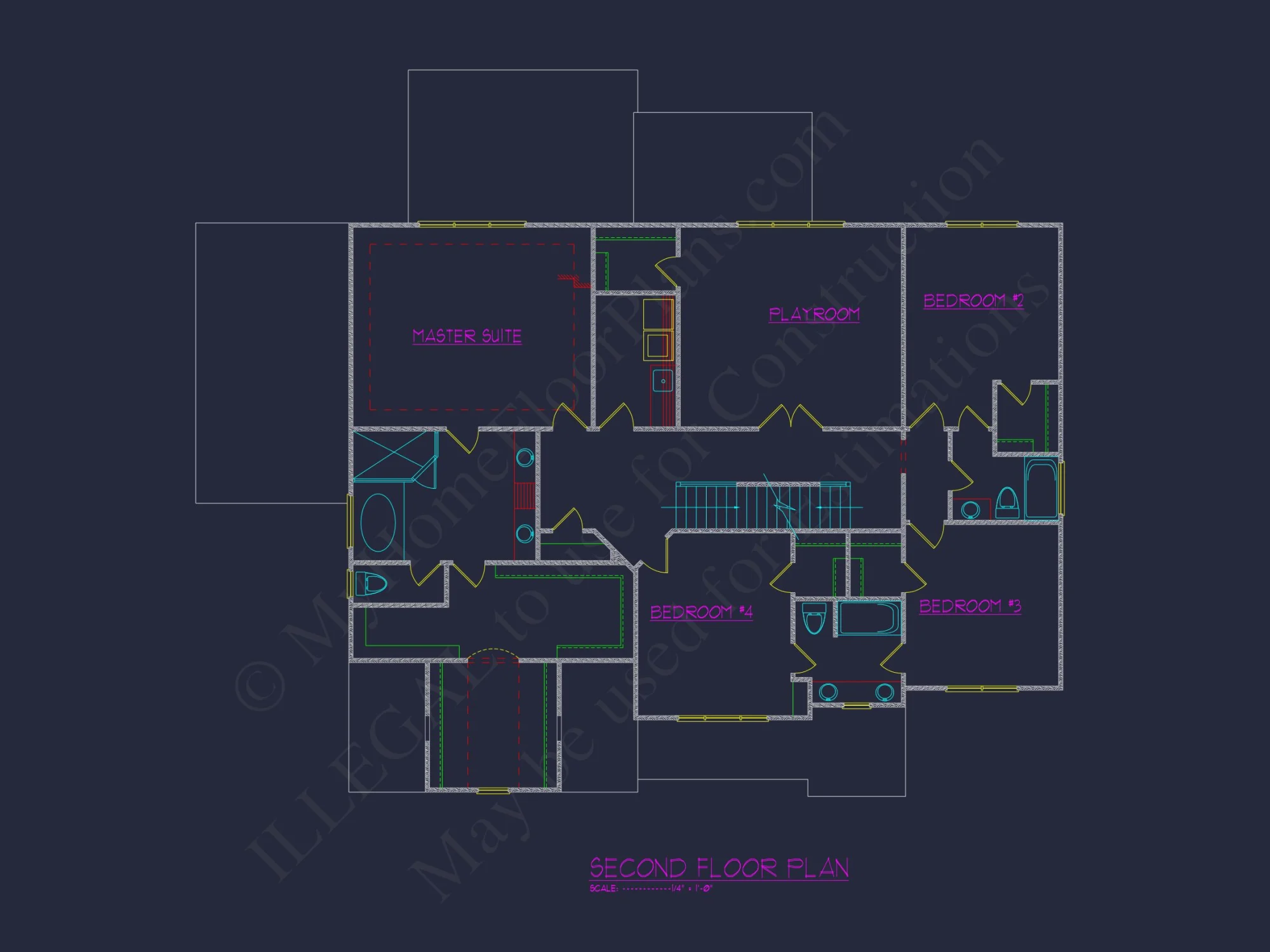Charming 5-Bedroom house Blueprint with CAD Architecture Design