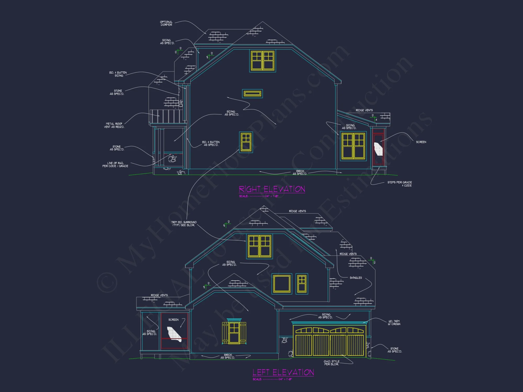 Charming 5-Bedroom house Blueprint with CAD Architecture Design