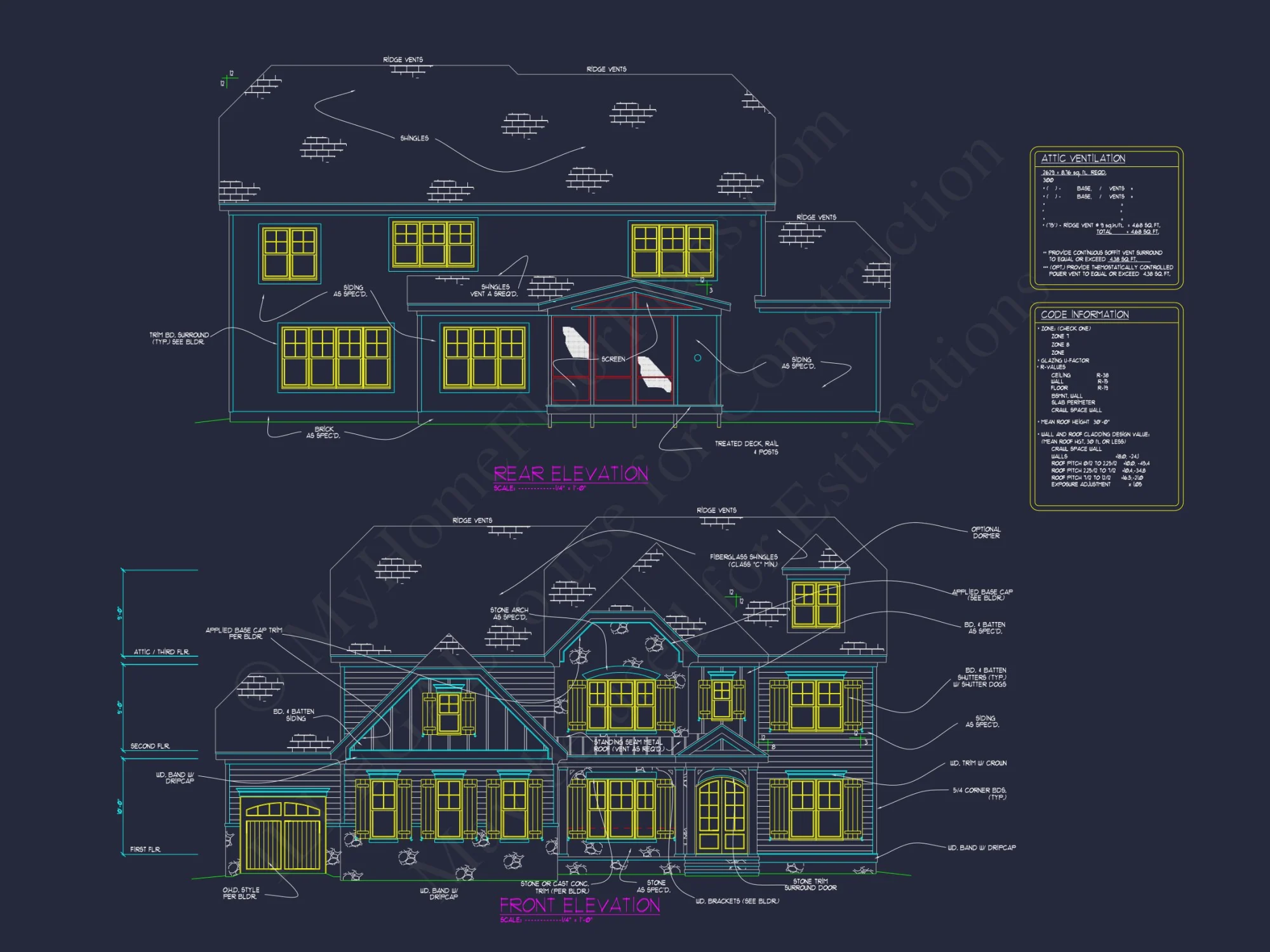 Charming 5-Bedroom house Blueprint with CAD Architecture Design