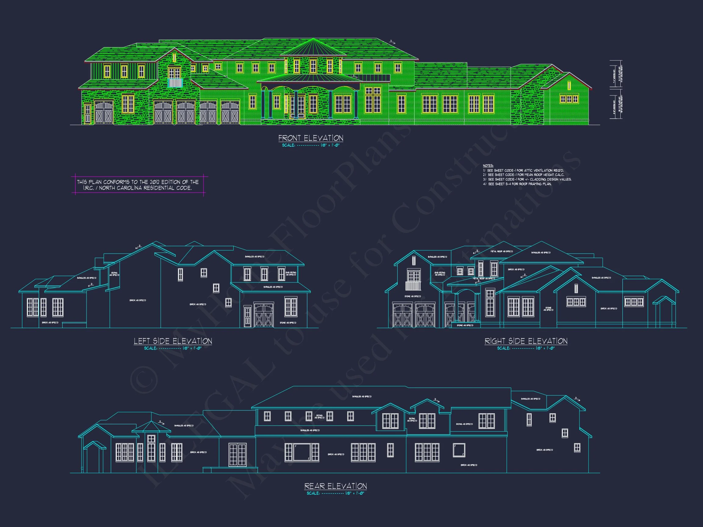 13-1367 HOUSE PLAN - Luxurious House Plan with CAD Designs, Blueprints, and Tuscan Architecture 6 Luxurious house Plan with CAD Designs, Blueprints, and Tuscan Architecture