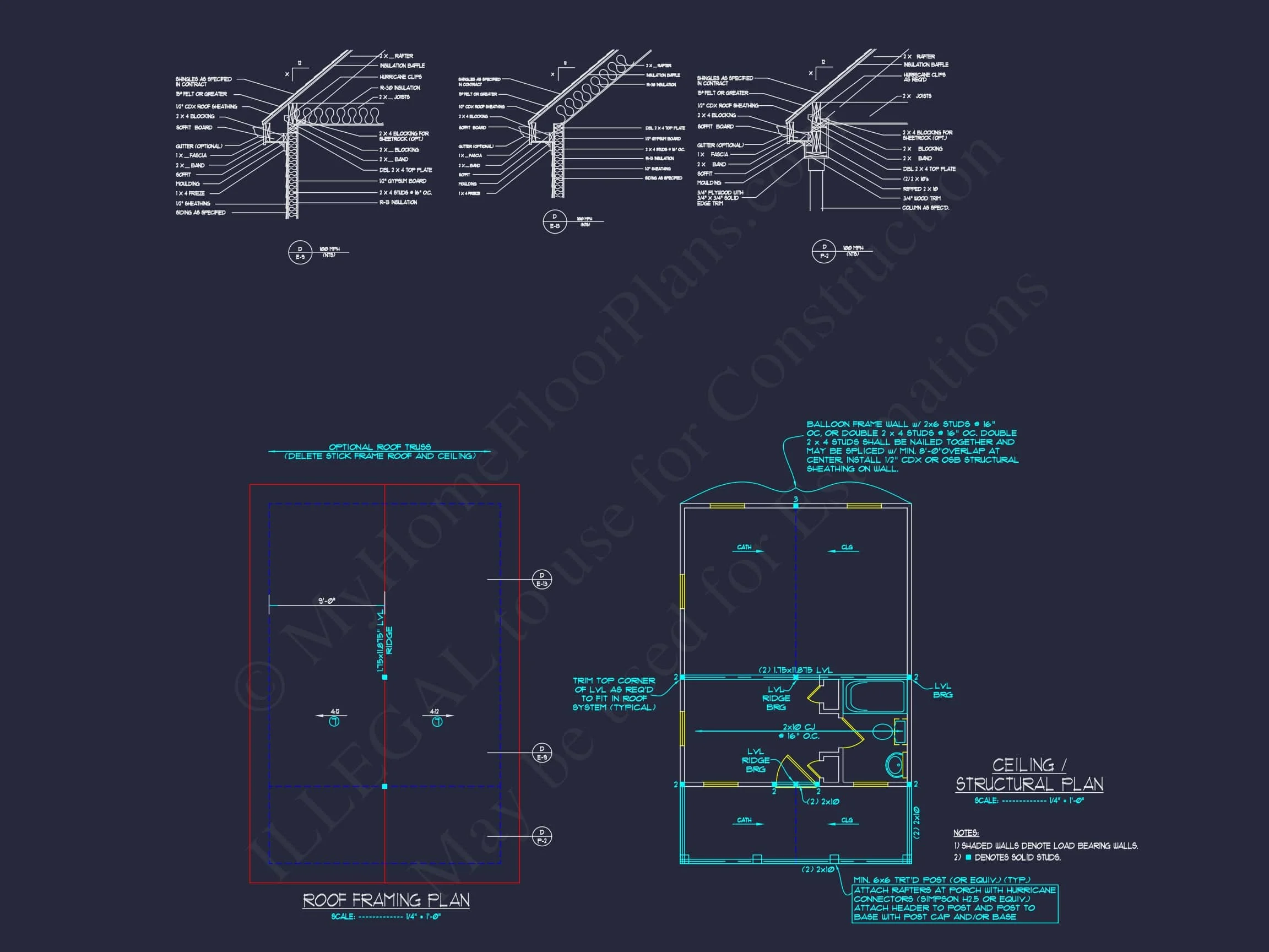 11-1891 HOUSE PLAN - 1-Bed, 1-Bath, 396 SF Craftsman Cottage Home Plan 14 Compact house Floor Plan with Detailed CAD Architecture Design