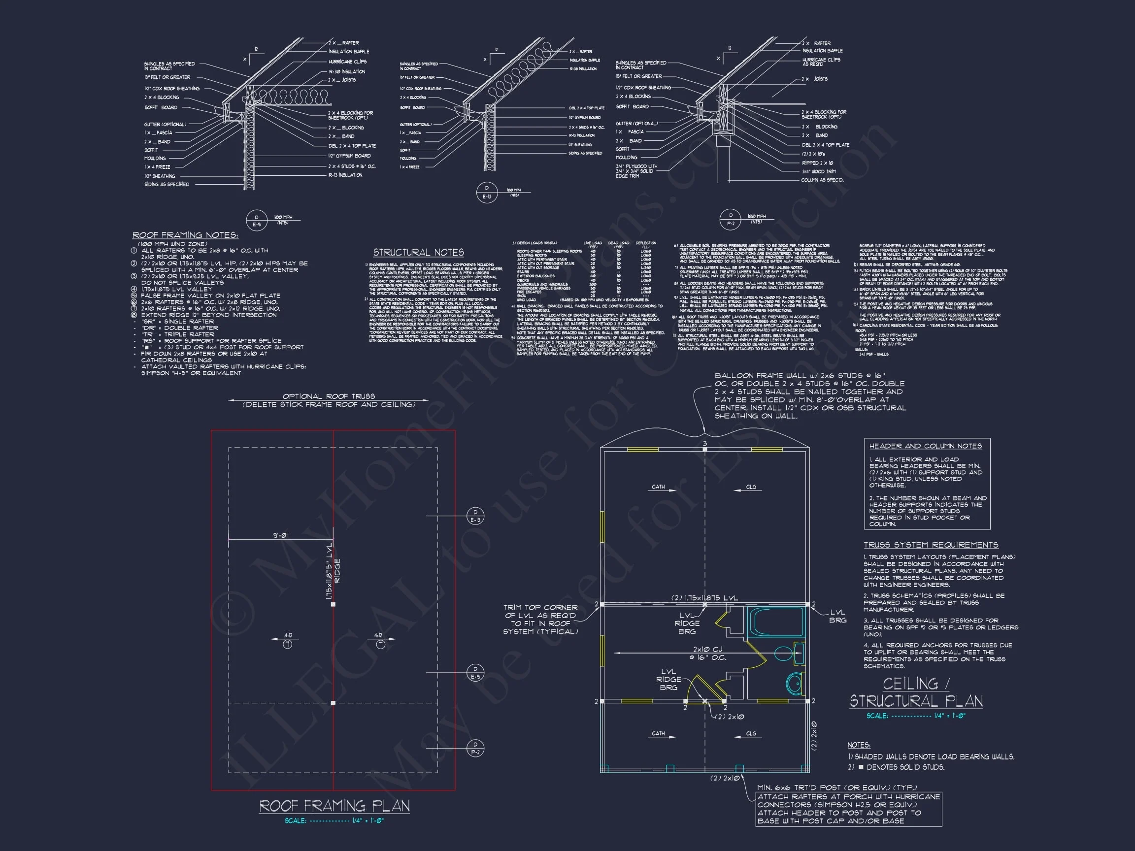 11-1891 HOUSE PLAN - 1-Bed, 1-Bath, 396 SF Craftsman Cottage Home Plan 7 Compact house Floor Plan with Detailed CAD Architecture Design