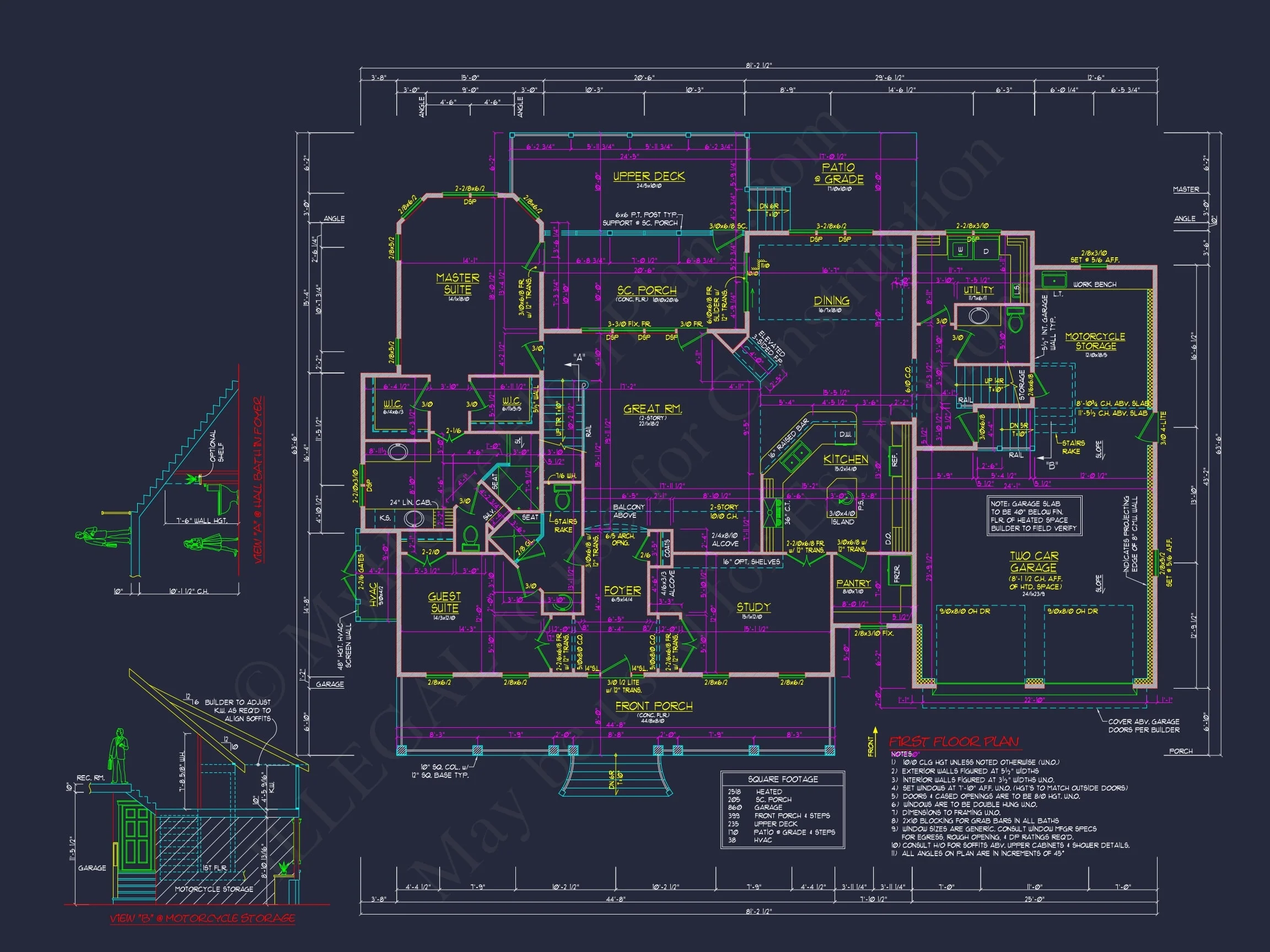 Elegant house Floor Plan featuring Southern Architecture and CAD Designs