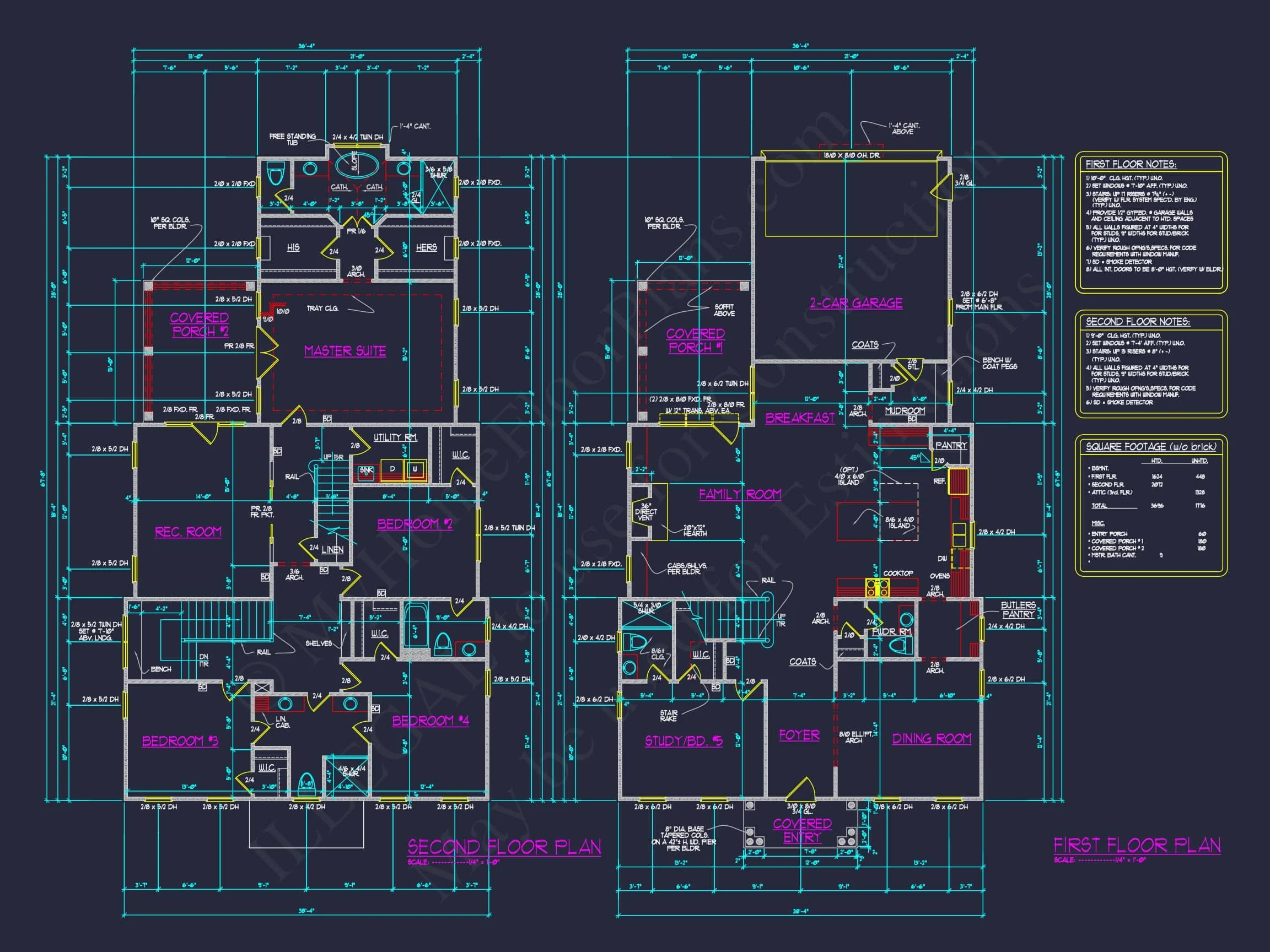 11-1693 HOUSE PLAN - Traditional Colonial Home Plan - 4-Bed, 3-Bath, 2,400 SF 10 Colonial Revival house Plan with 5 Beds, CAD Floor Designs