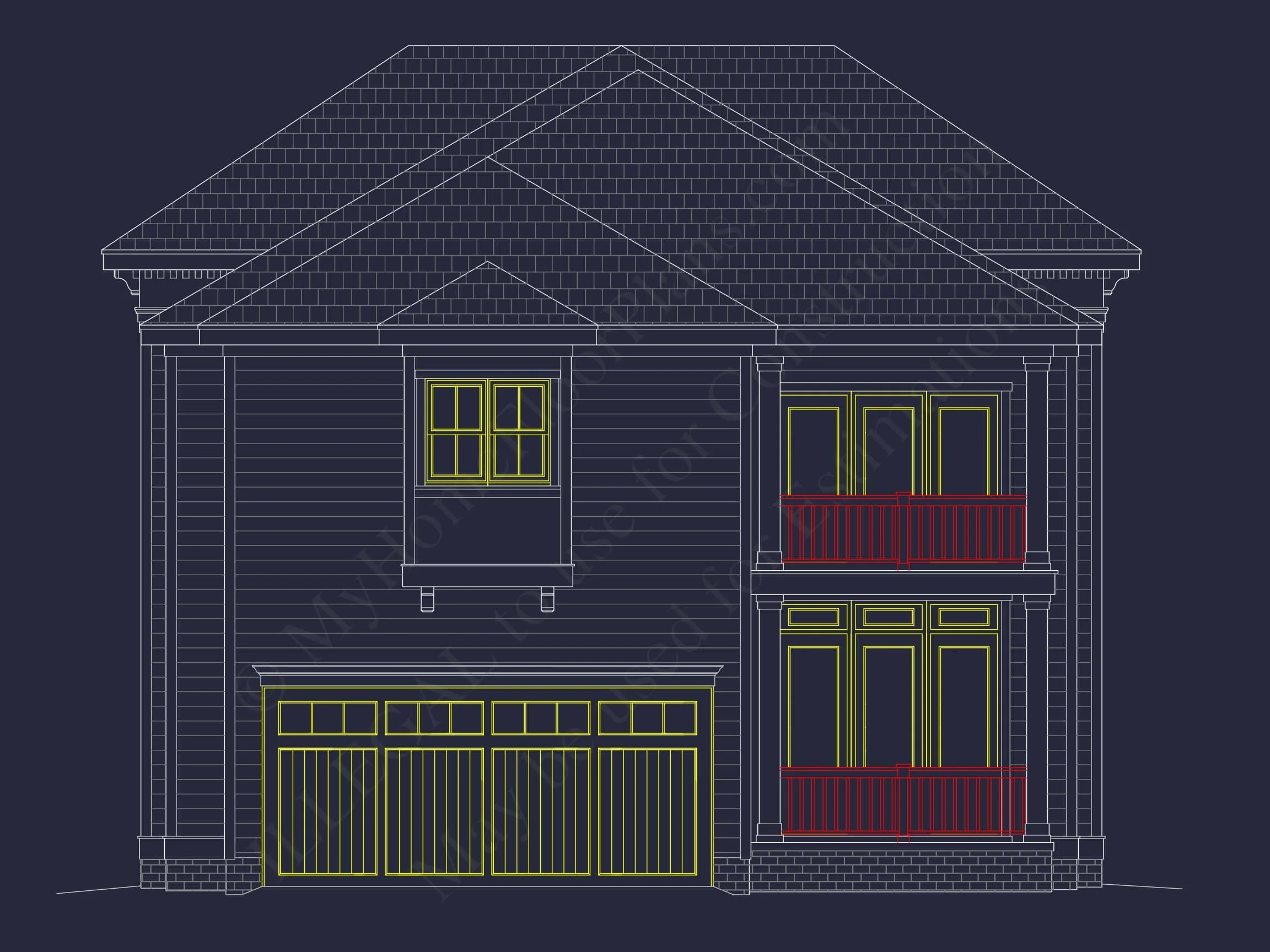 11-1693 HOUSE PLAN - Traditional Colonial Home Plan - 4-Bed, 3-Bath, 2,400 SF 3 Colonial Revival house Plan with 5 Beds, CAD Floor Designs
