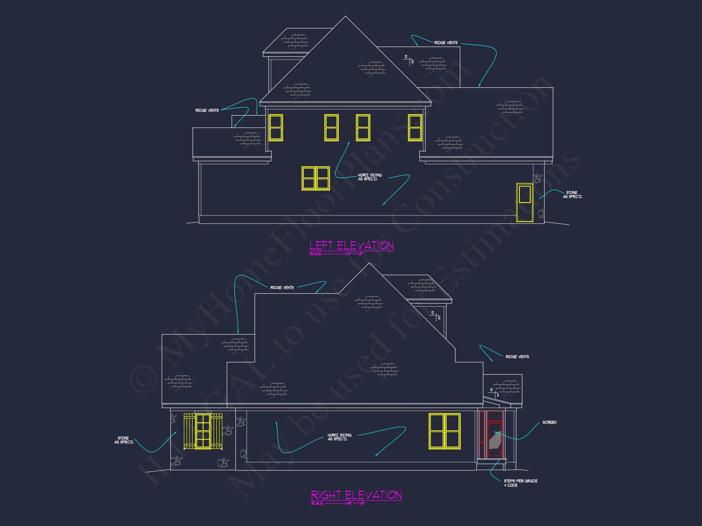 11-1366 HOUSE PLAN - 4-Bed, 3-Bath, 2,791 SF Craftsman House Plan 11 Discover this Elegant house Design with CAD Floor Plans