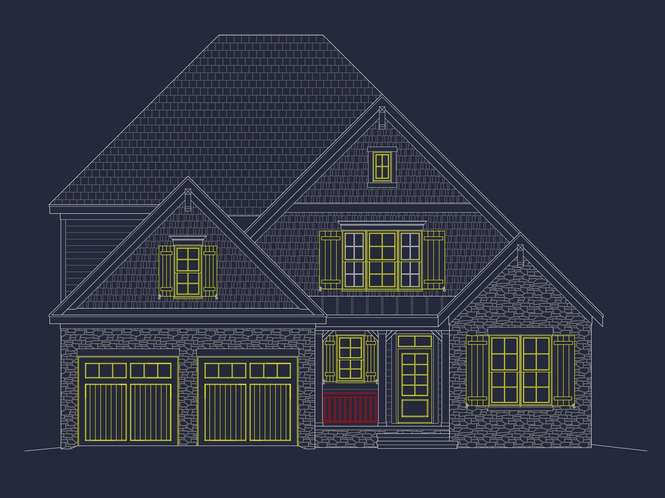 11-1366 HOUSE PLAN - 4-Bed, 3-Bath, 2,791 SF Craftsman House Plan 3 Discover this Elegant house Design with CAD Floor Plans
