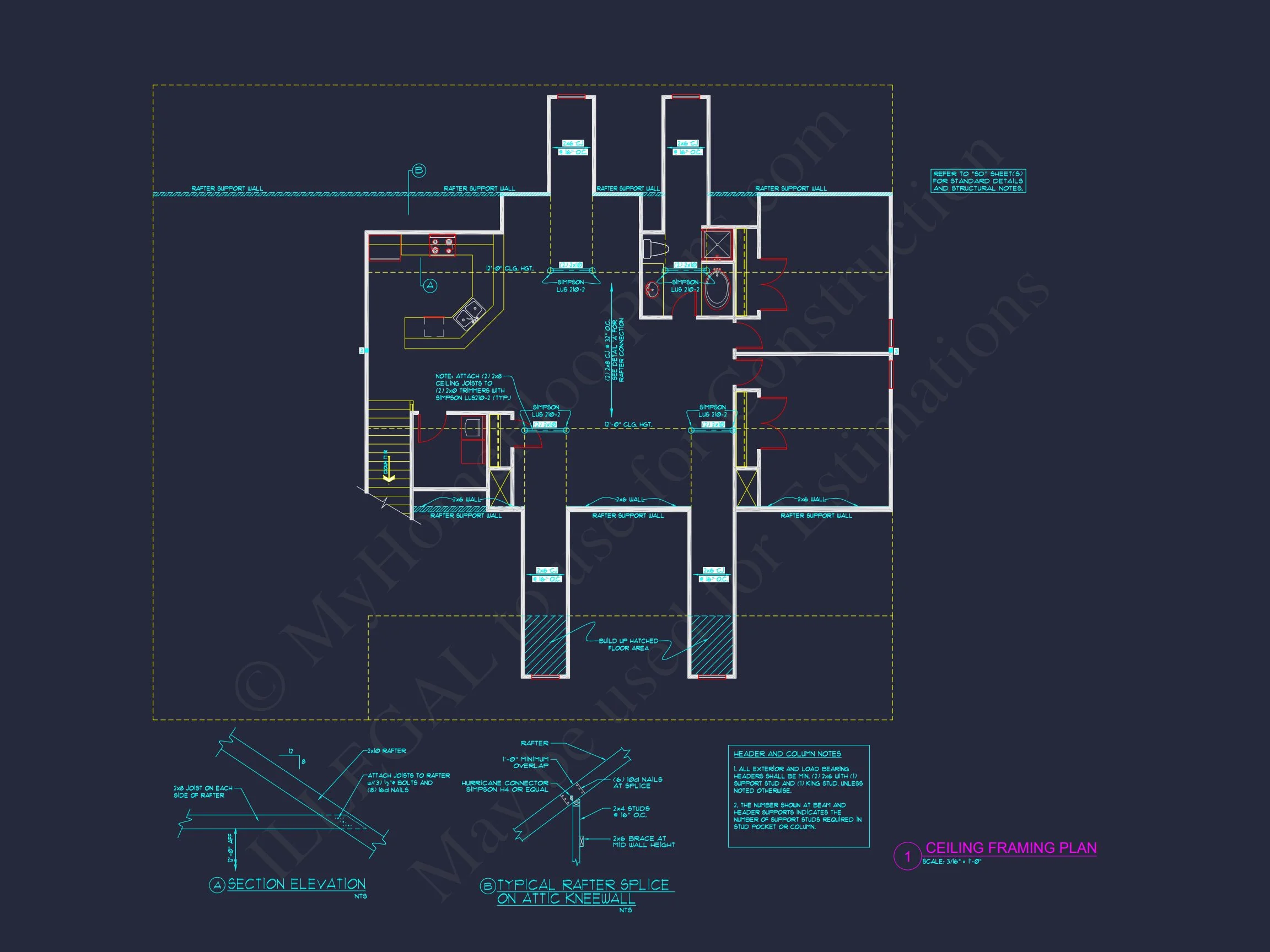 11-1201 HOUSE PLAN - Efficient Garage House Plan with Living Space, Blueprint & CAD Design 9 Efficient Garage house Plan with Living Space, Blueprint & CAD Design